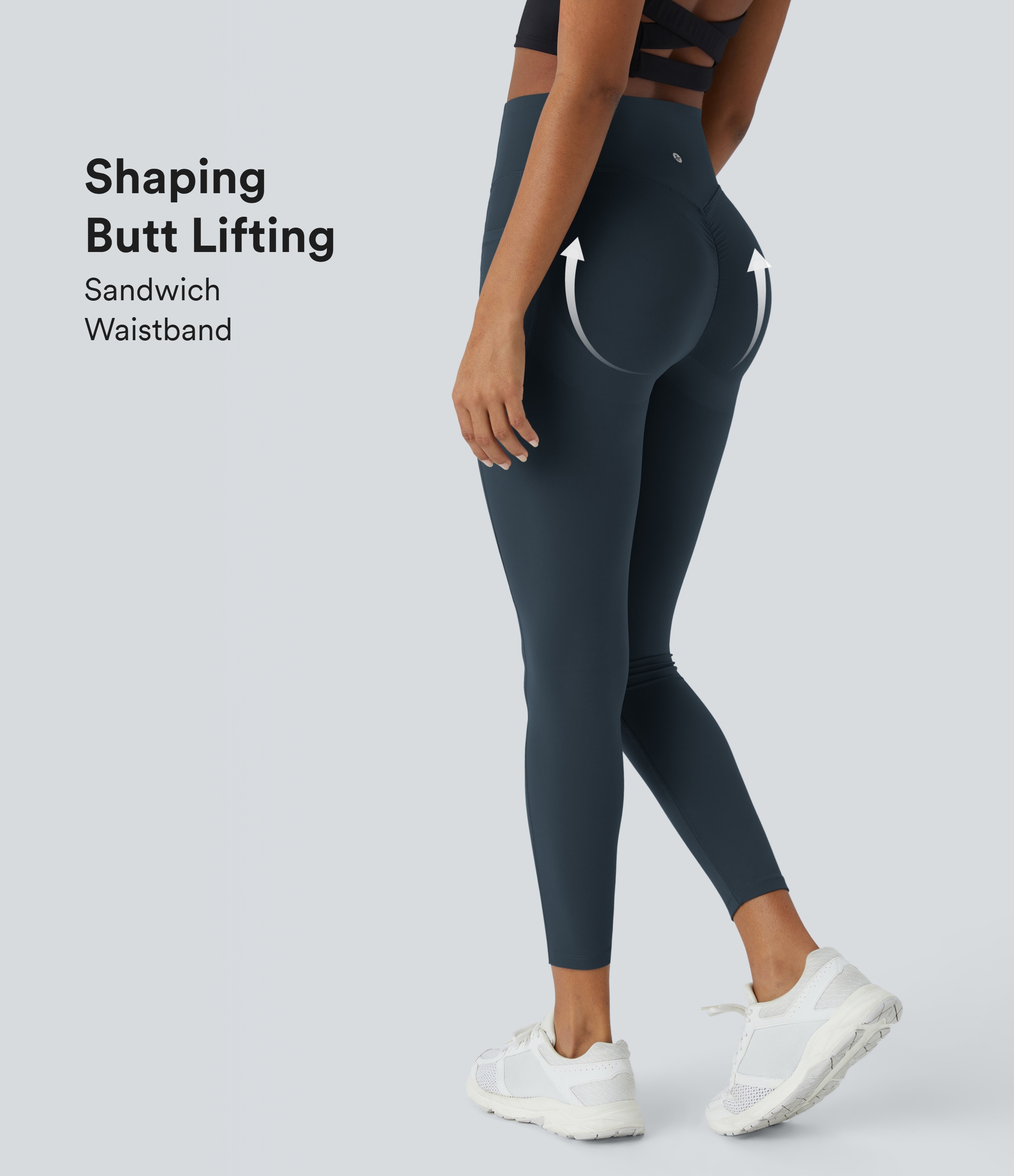 Women’s Halara UltraSculpt™ High Waisted Scrunch Butt Lifting Tummy Control Pocket Shaping Training Leggings - Halara