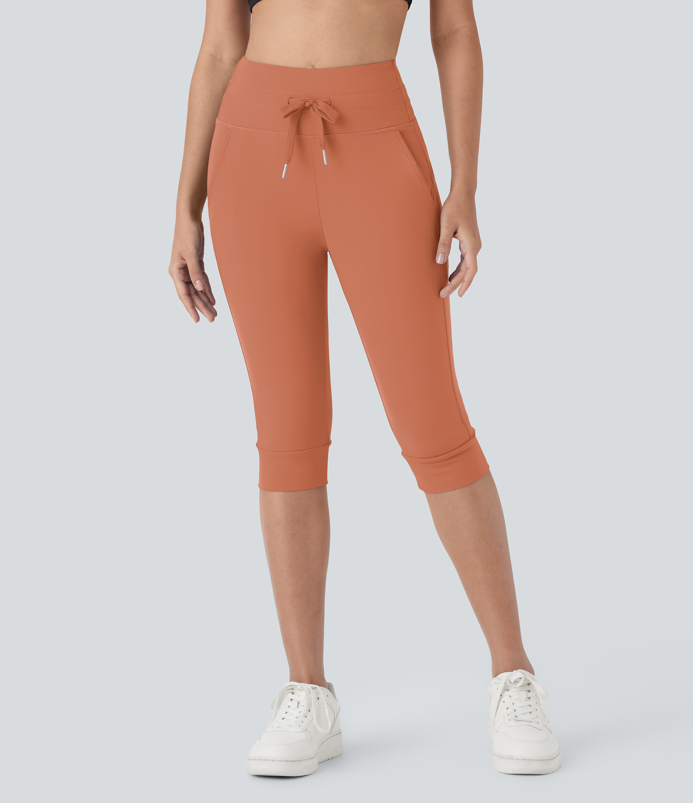 SoftlyZero™ Plush High Waisted Drawstring Pocket Yoga Pedal Pusher Joggers