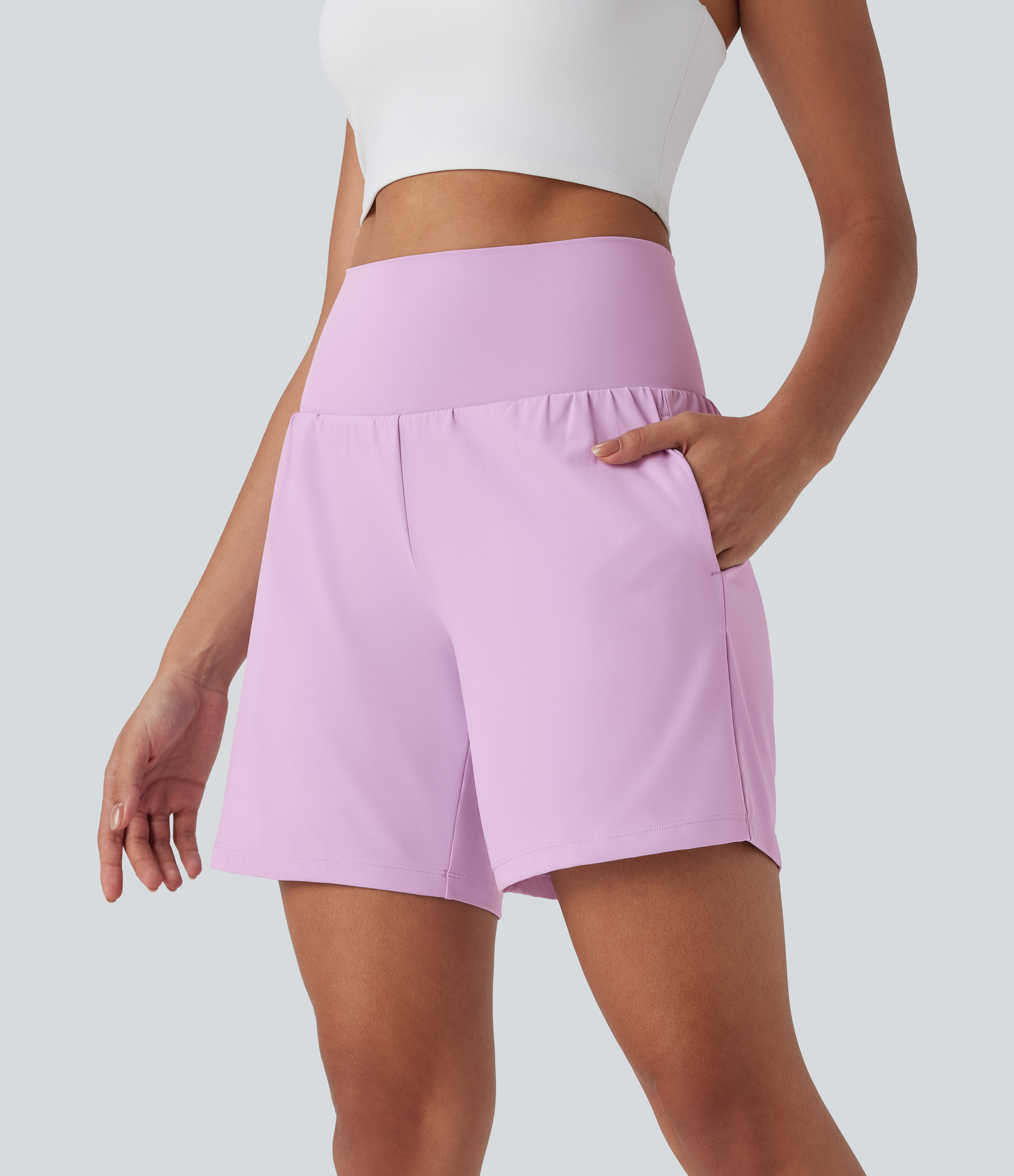 Softlyzero™ Airy Super High Waisted 2-in-1  Yoga Shorts 7" with Pockets
