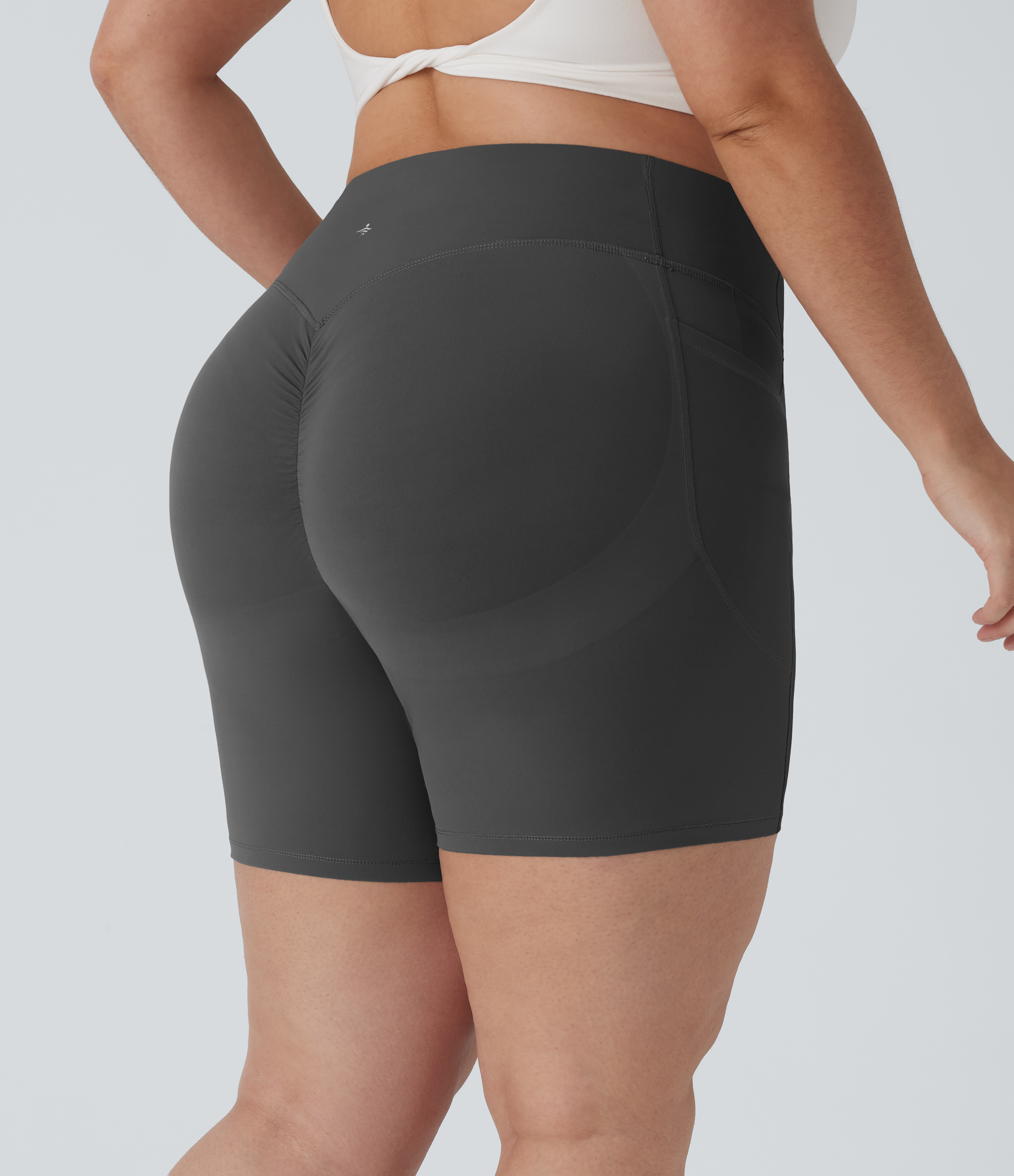 Plus Size Halara UltraSculpt™ High Waisted Scrunch Butt Lifting Tummy Control Shaping Training Biker Shorts 7'' with Pockets