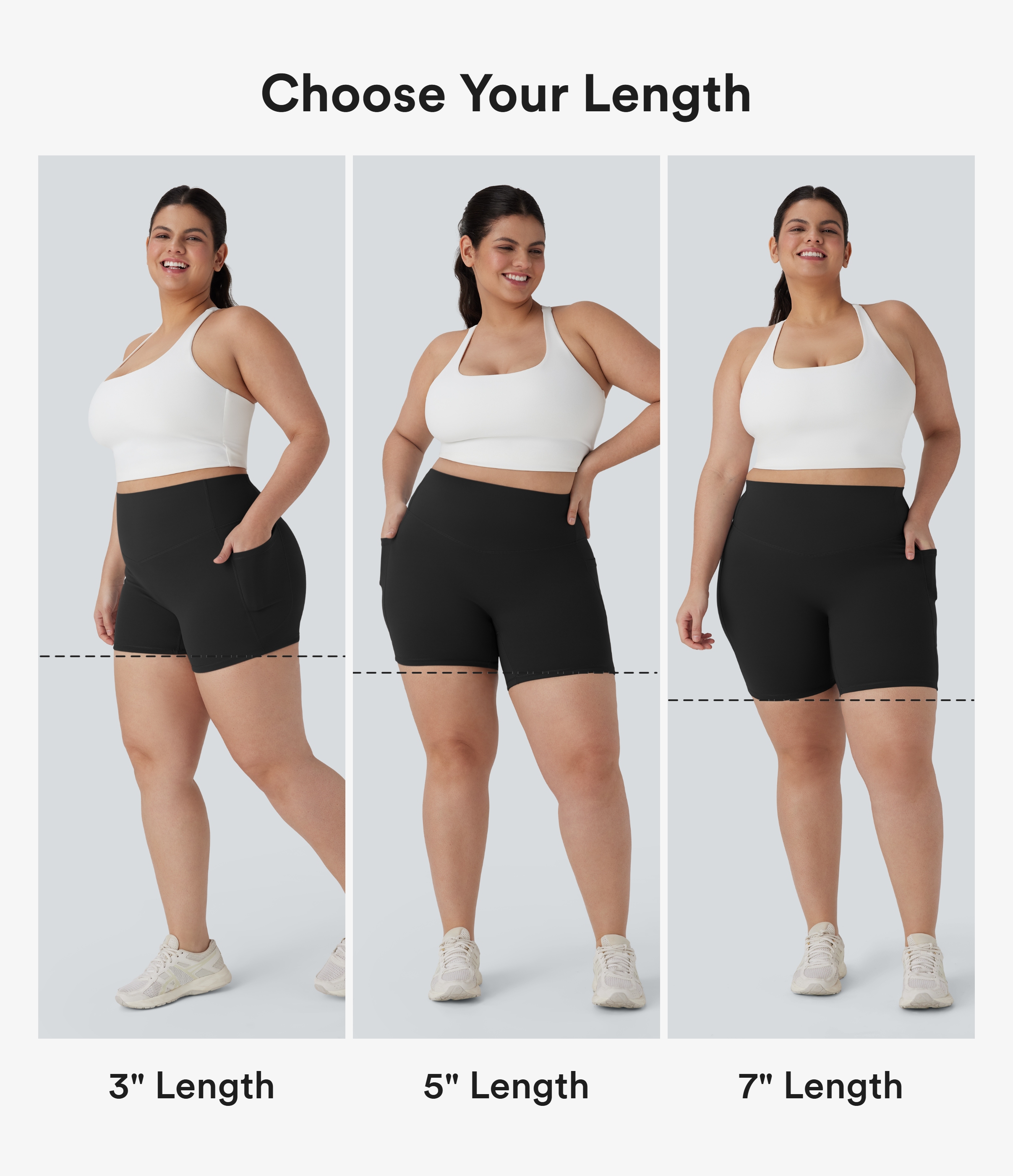 Volcanic Ash Halara UltraSculpt™ High Waisted Tummy Control Shaping Training Plus Size Biker Shorts 7'' with Pocket / 2