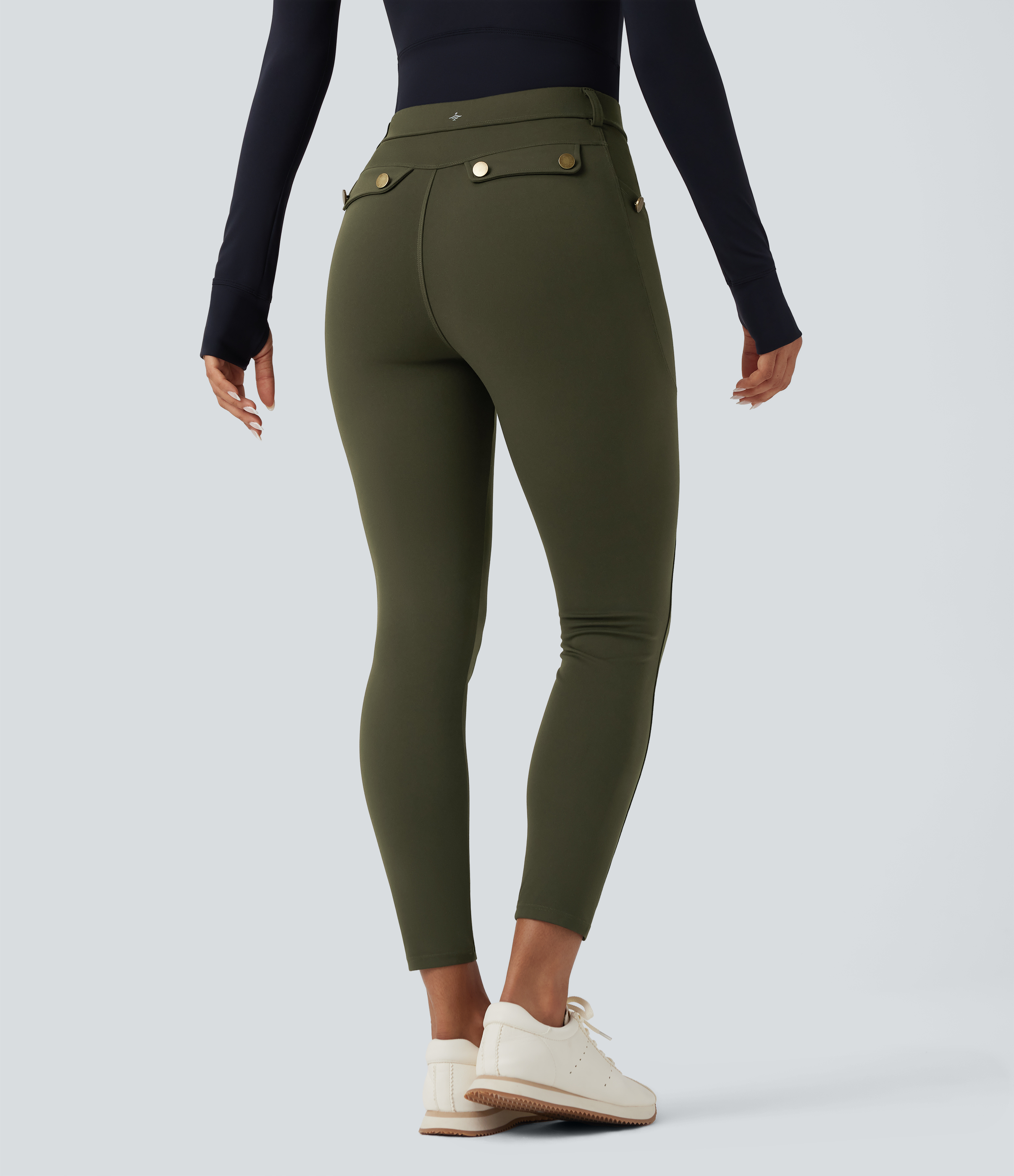 DayStretch High Waisted Slim Pants with Pockets