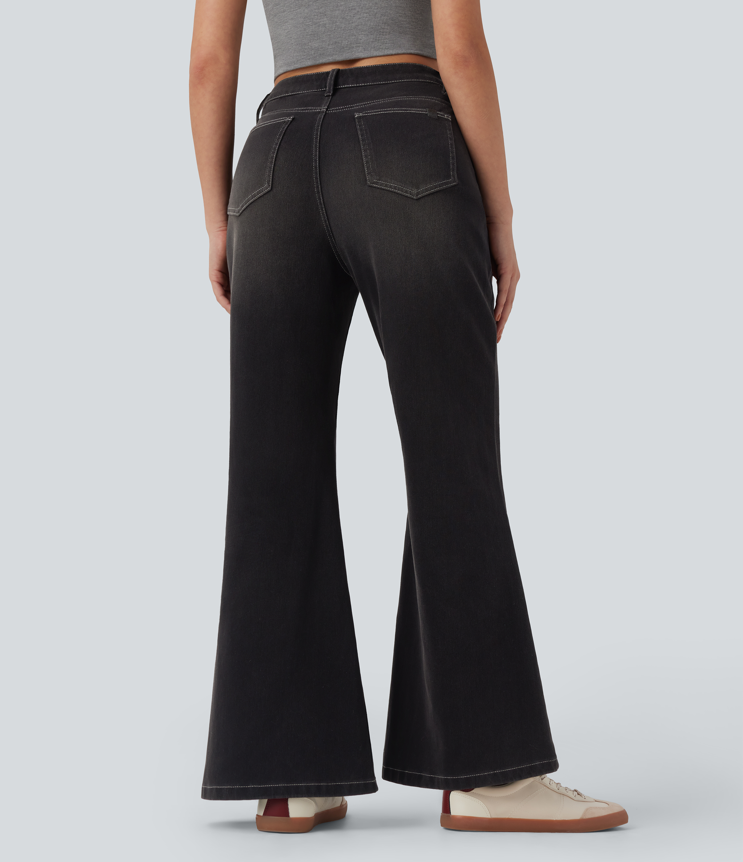 Phantom Denim Jeans acampanados Halara Flex™ casuales de tiro alto con bolsillos / 2