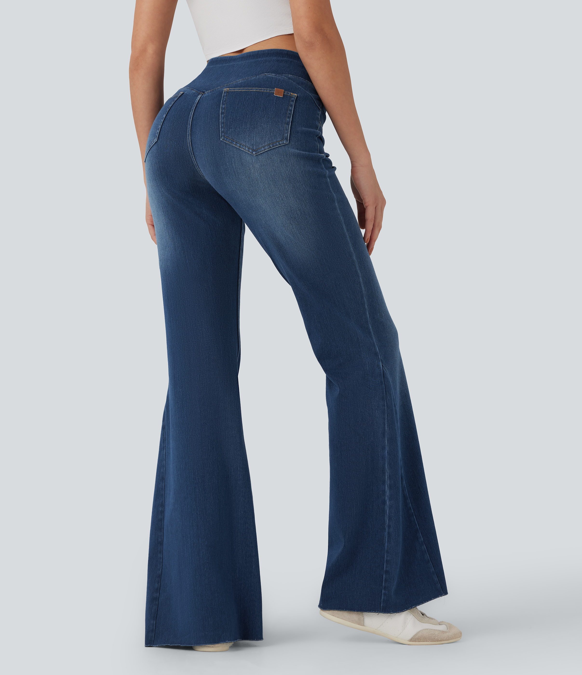 Estate Blue Denim Halara Flex™ Mid Rise Jeans évasés et décontractés avec poches / 2