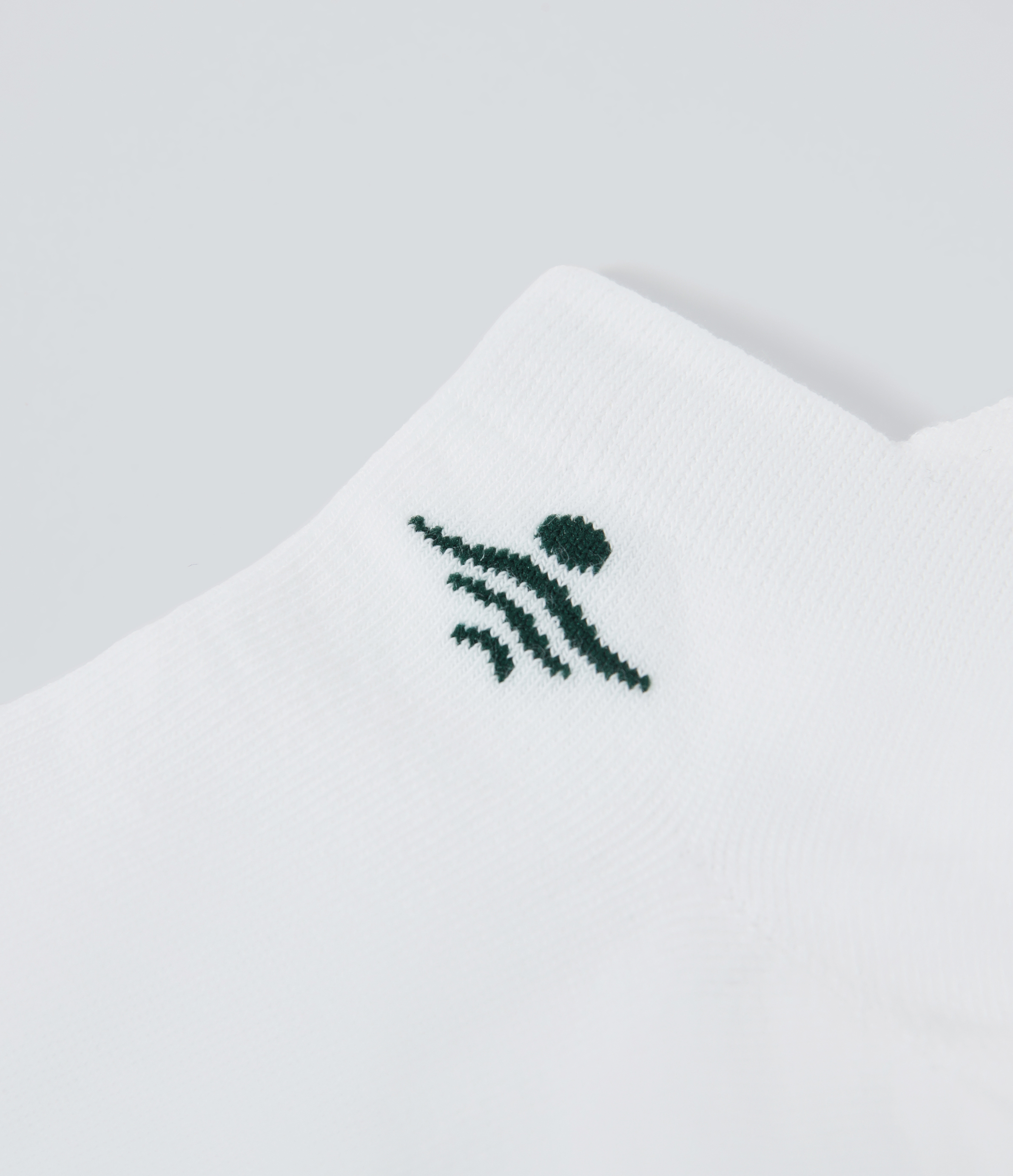 Blanco Calcetines tobilleros de pádel con estampado del logo de Halara / 2