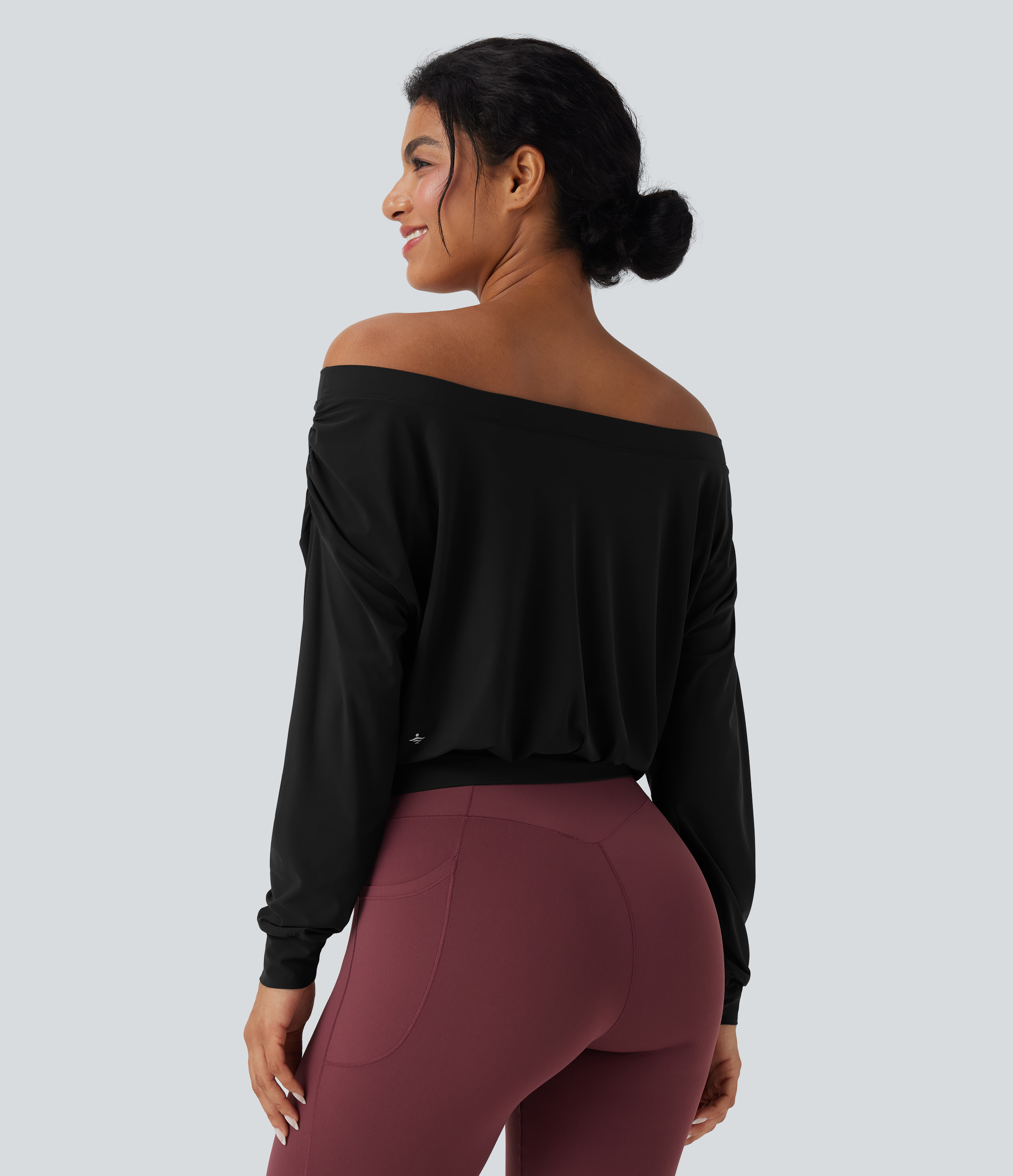 Noir Haut de sport yoga oversize épaules dénudées effet frais InstantCool séchage rapide / 2