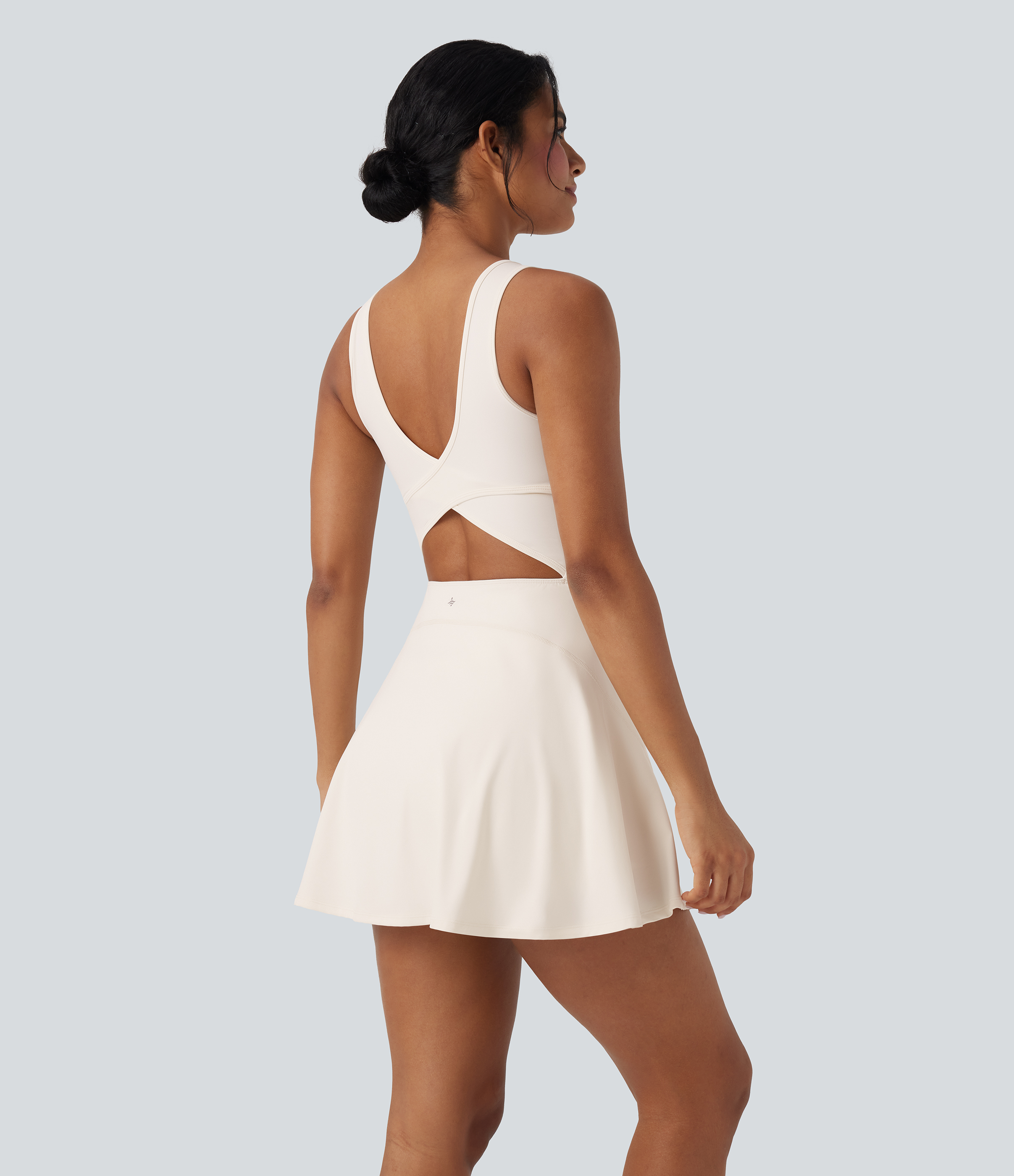 Egret SoftlyZero™ Airy U Neck 2-in-1 Pocket Mini InstantCool Dance Active Dress-Easy Peezy / 2