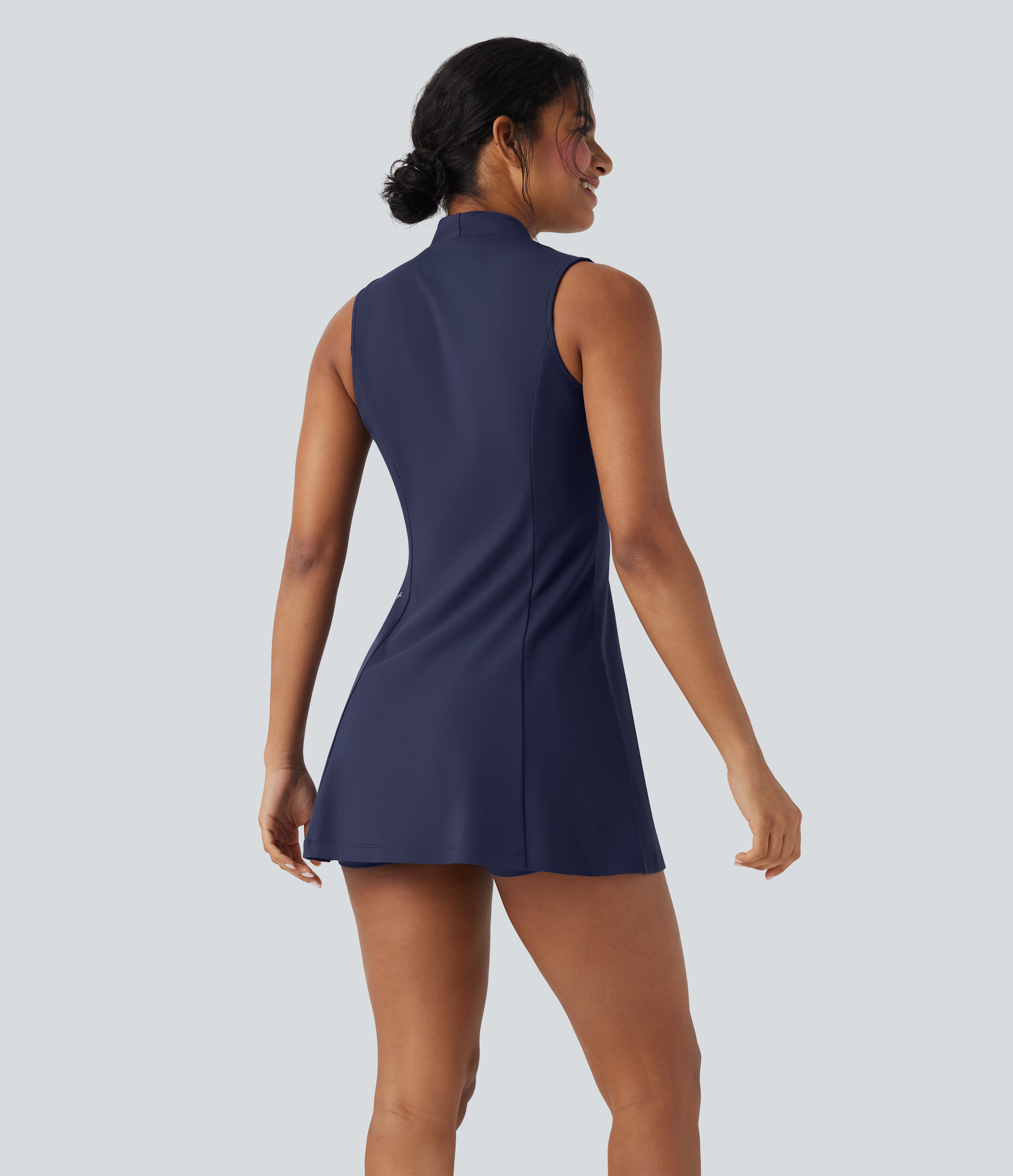 Peacoat Vestido deportivo SoftlyZero™ de minigolf de dos piezas sin mangas con cuello en V y bolsillos / 2