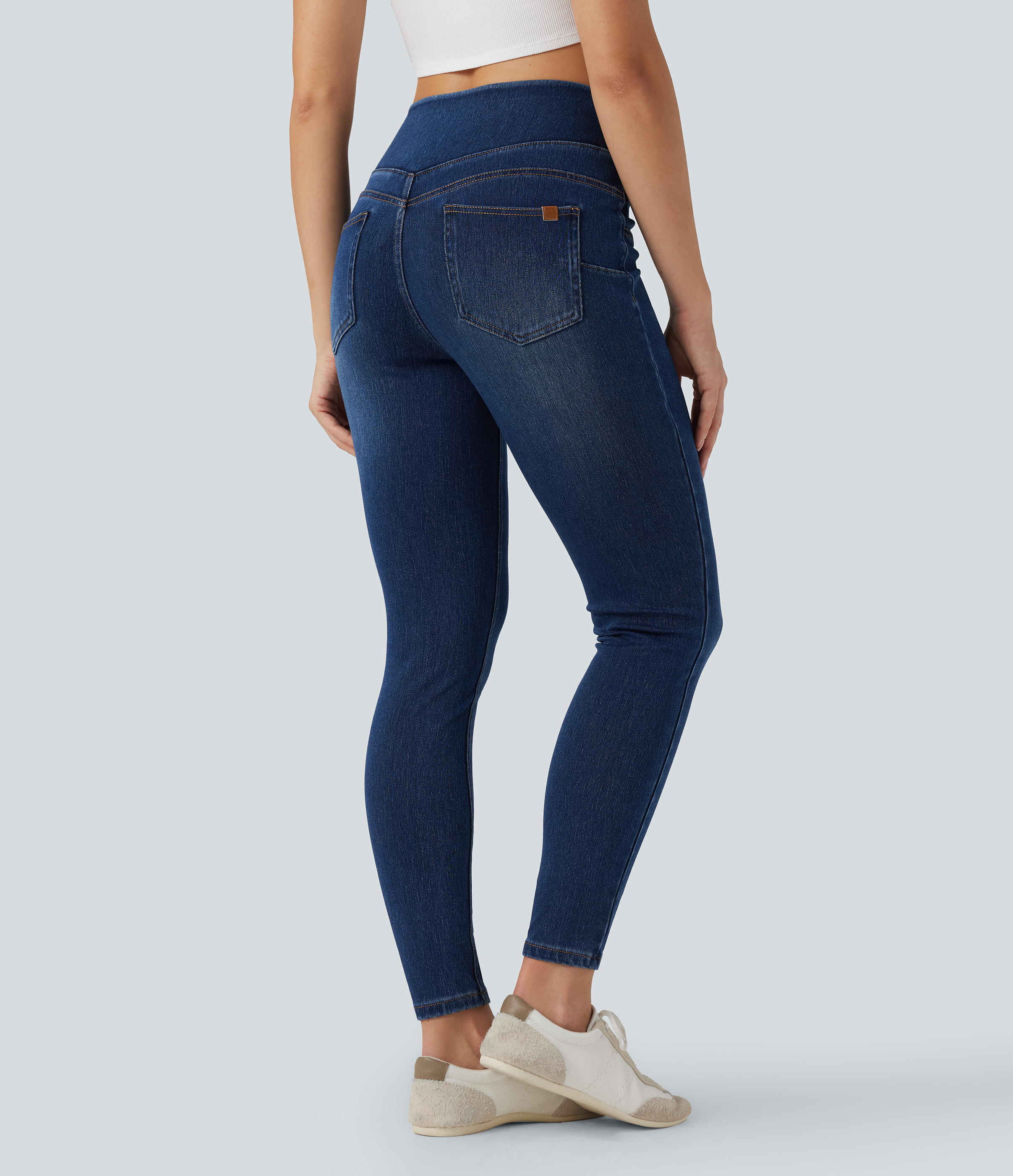 Halara Flex™ High Waisted Denim Casual Skinny 7/8 Leggings with Pockets