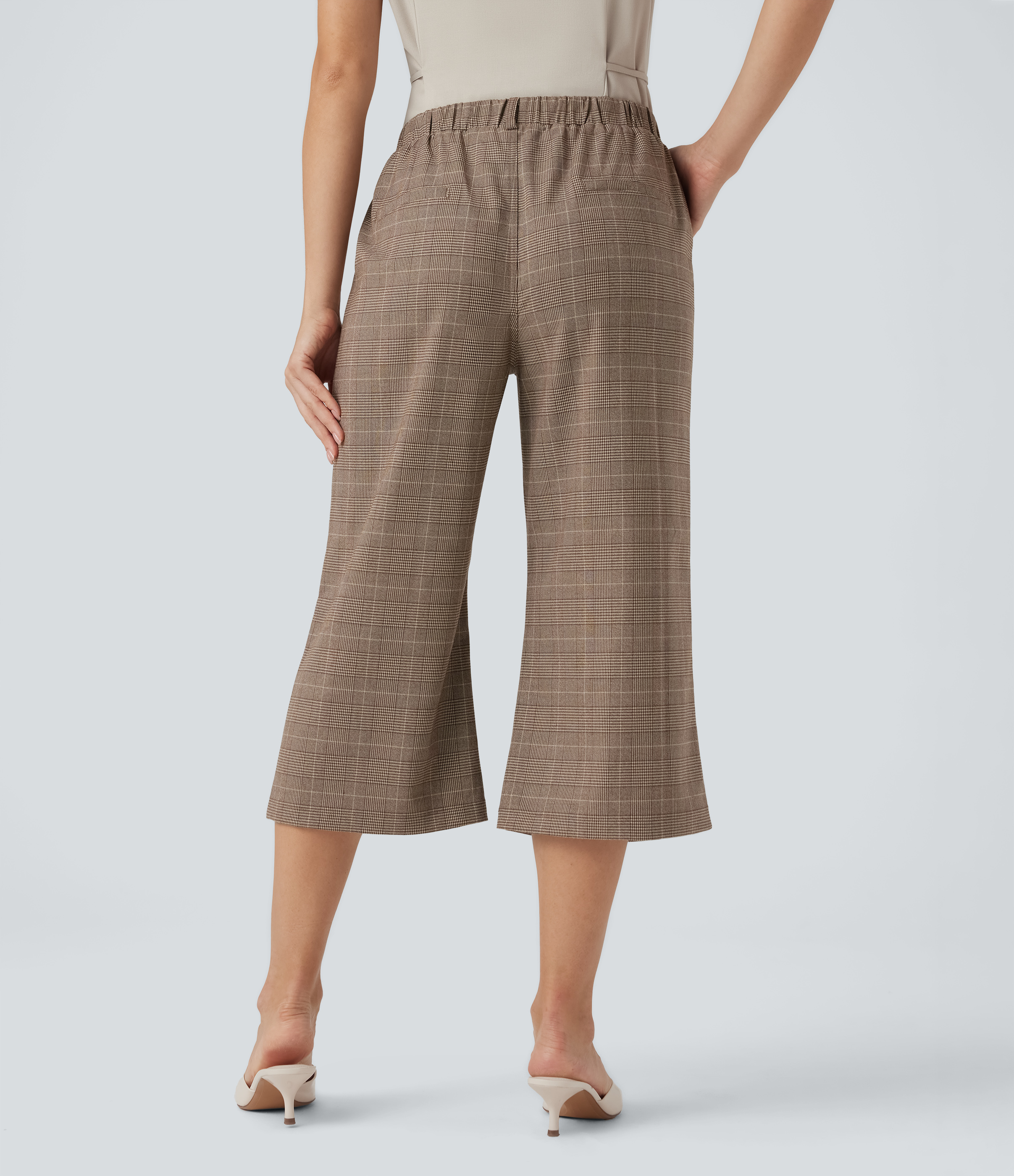 Halara Flex™ High Waisted Bootcut Houndstooth Work Pants with Pockets