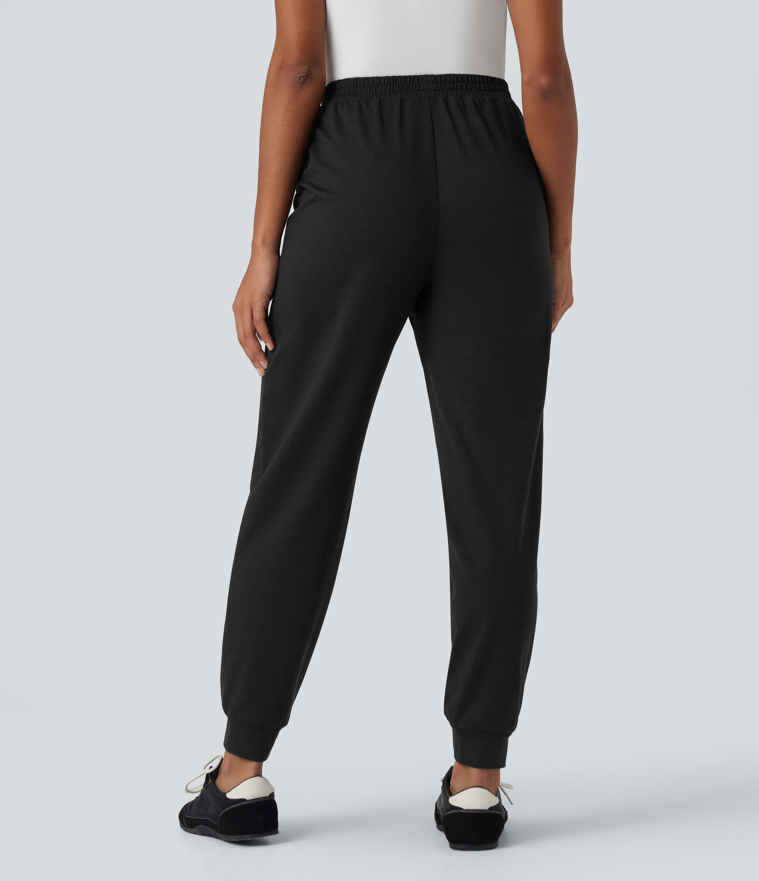 Coal Fade Joggers chinés décontractés taille haute à séchage rapide avec poches — UPF40+ / 2