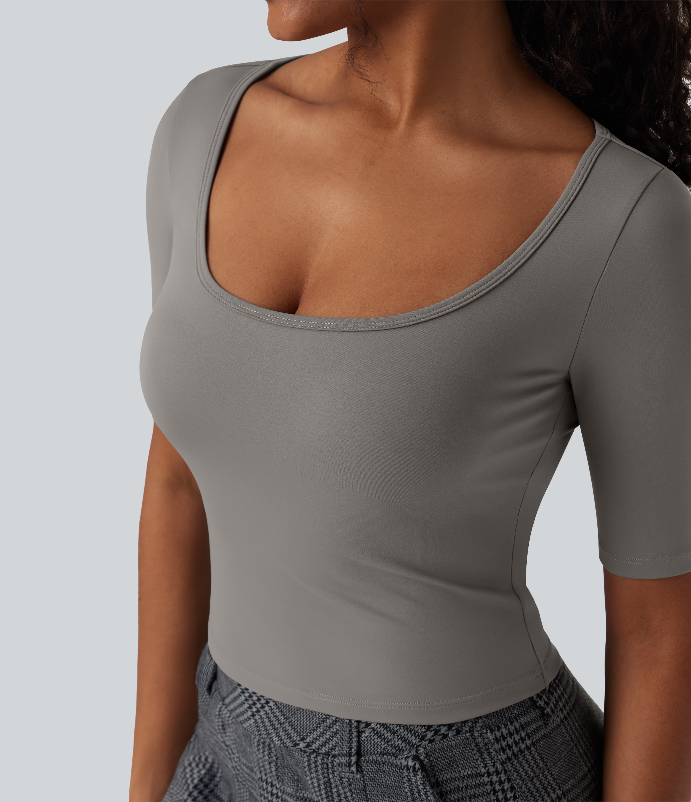 Softlyzero™ Airy - Camiseta con cuello redondo, manga corta y tacto fresco