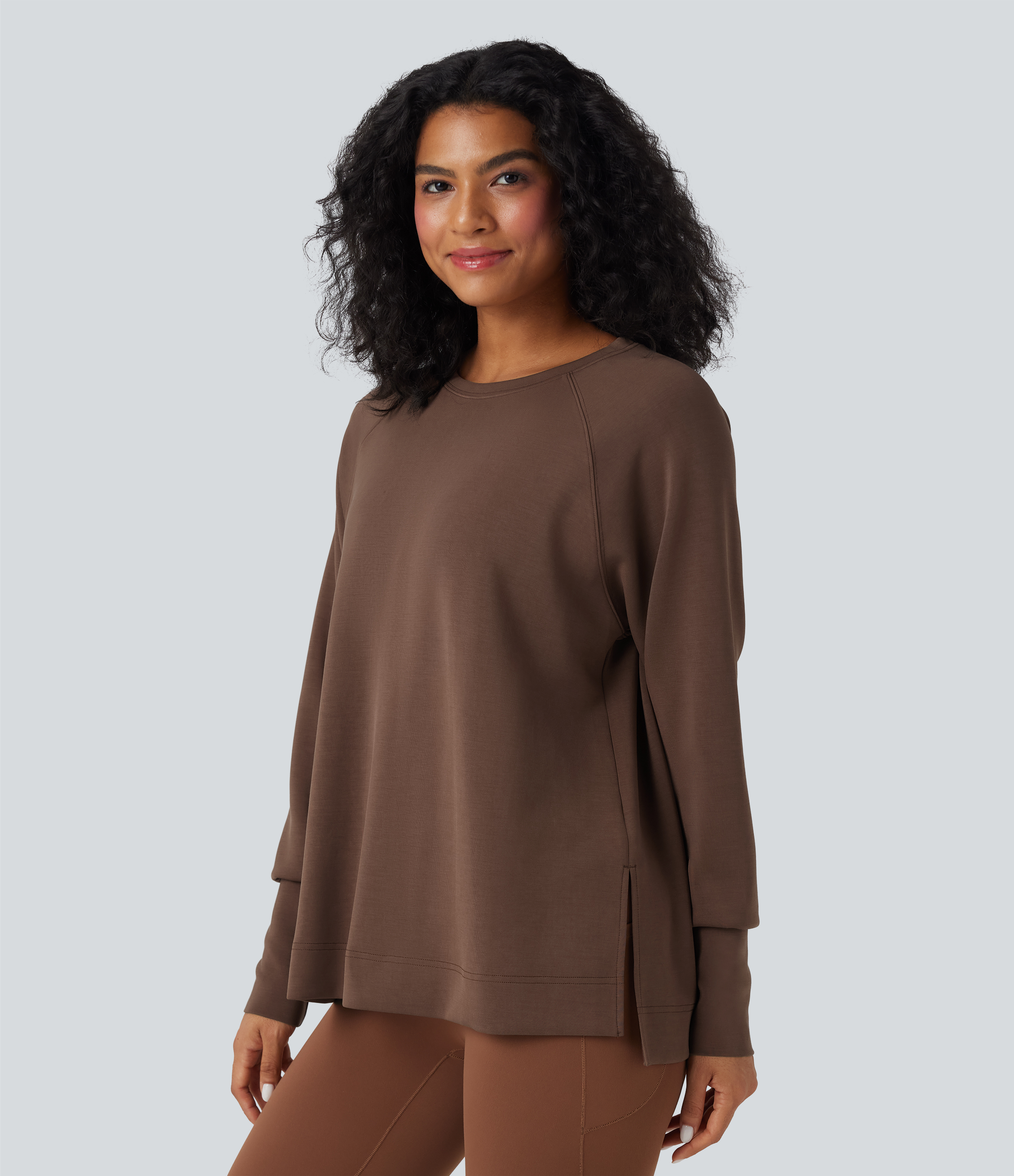 Sweat-shirt décontracté SpacerTek™ col rond et manches longues