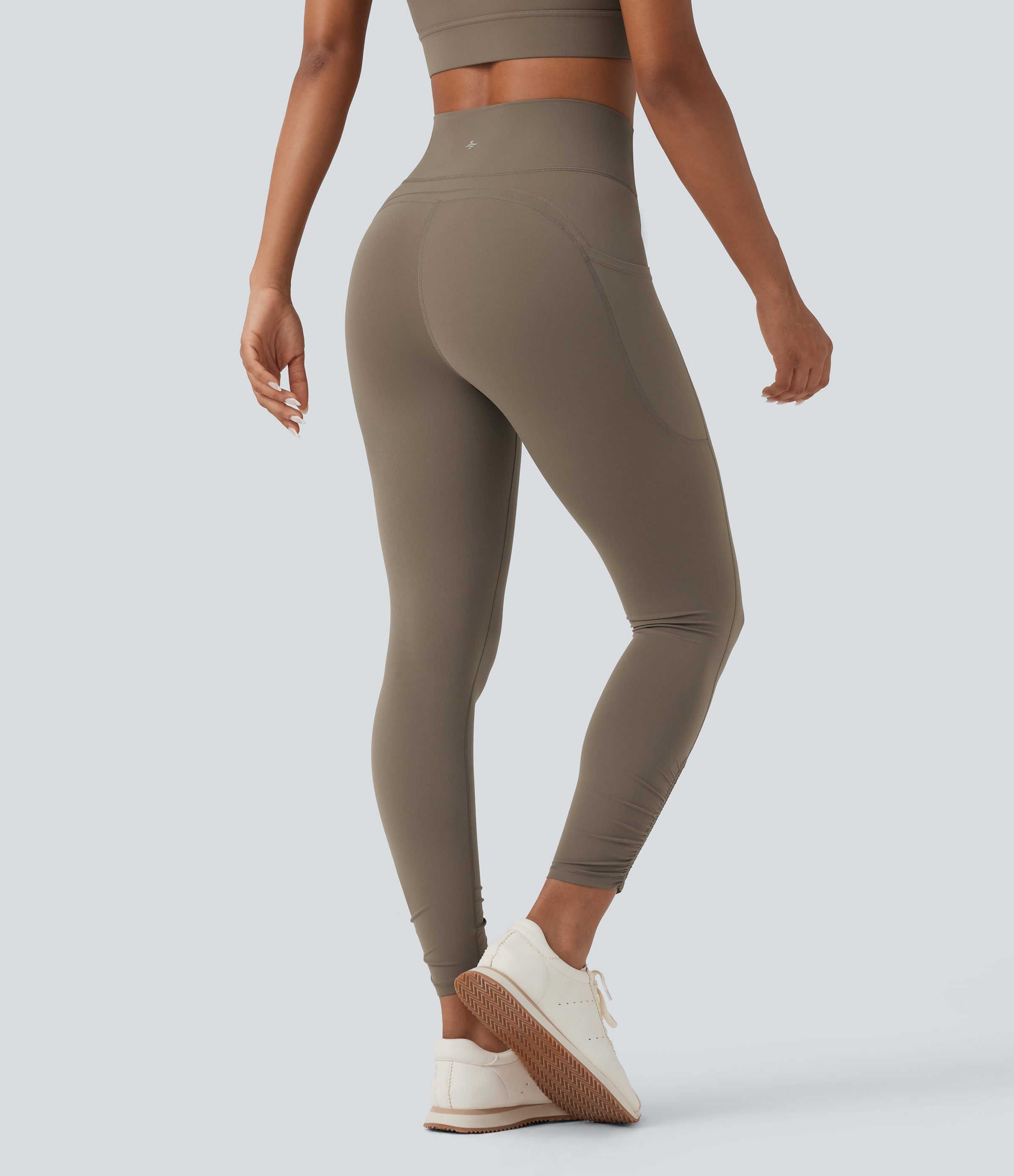 Dawn Brown Leggings de yoga Halara UltraSculpt™ moldeadores de tiro alto con cordón, control de abdomen y bolsillos / 2