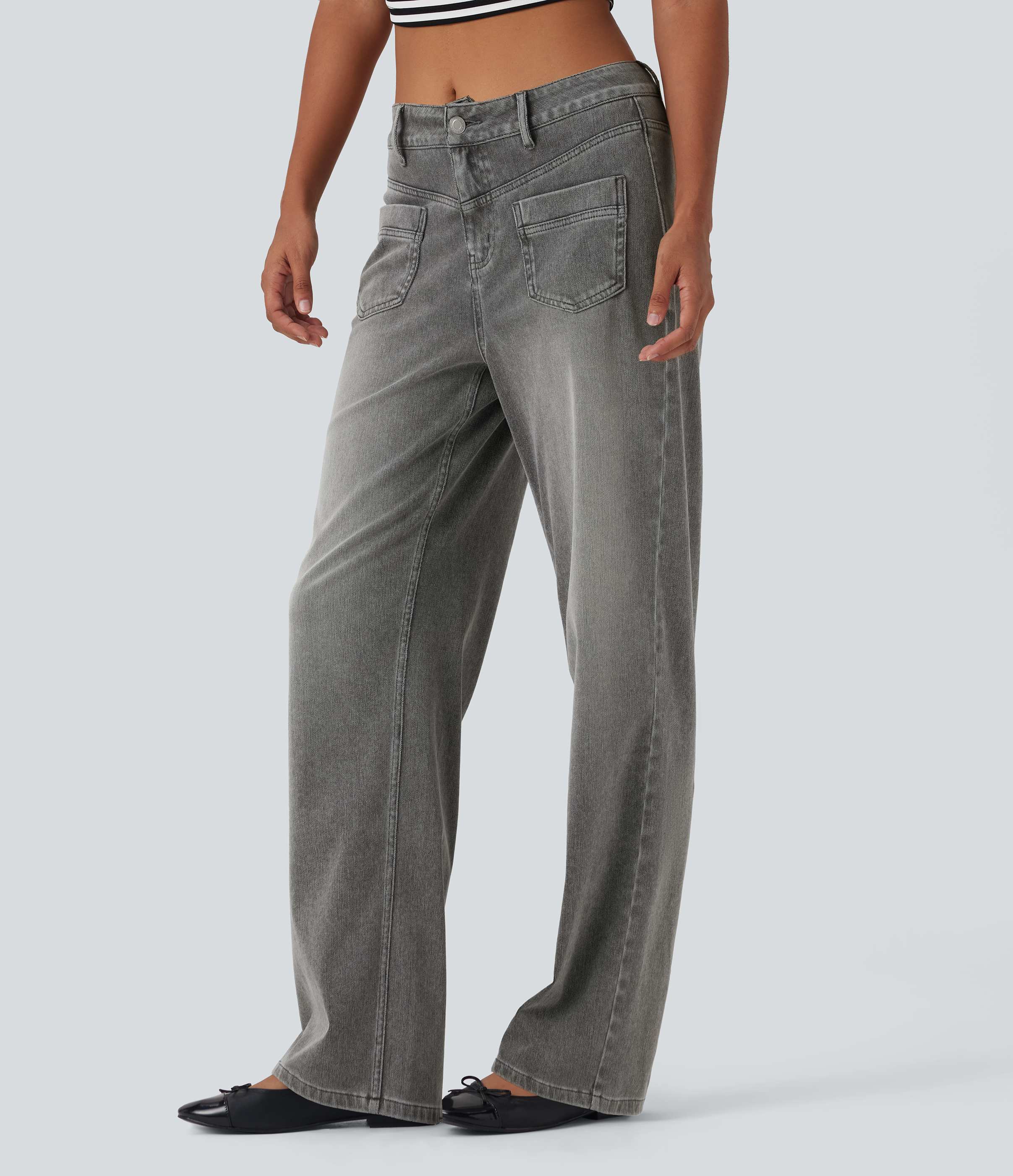 Women's Halara Flex™ Mid Rise Straight Leg Casual Jeans with