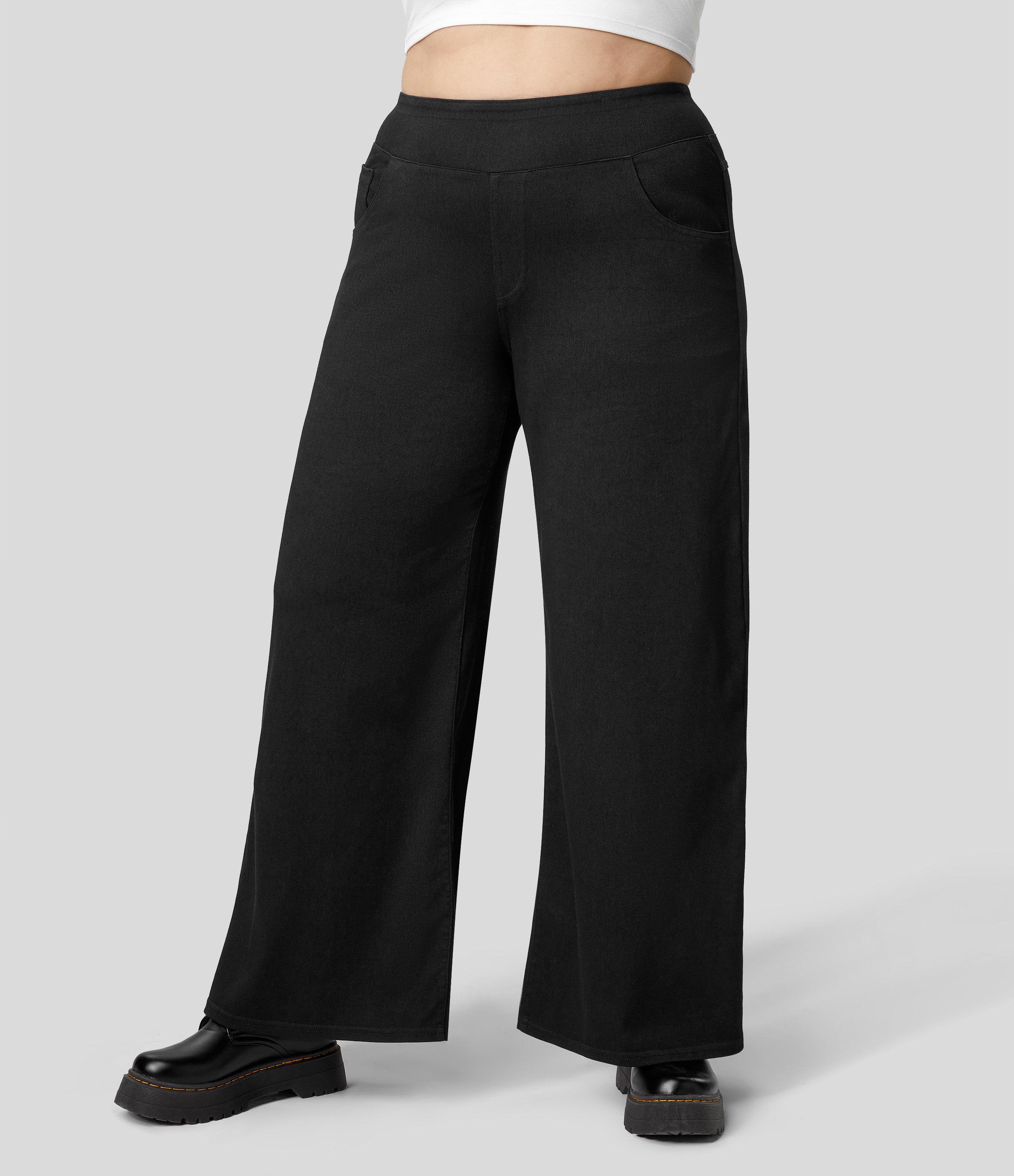 Ubuy Wide Leg Denim Bootcut Yoga Pants Women's Halara Flex™ High