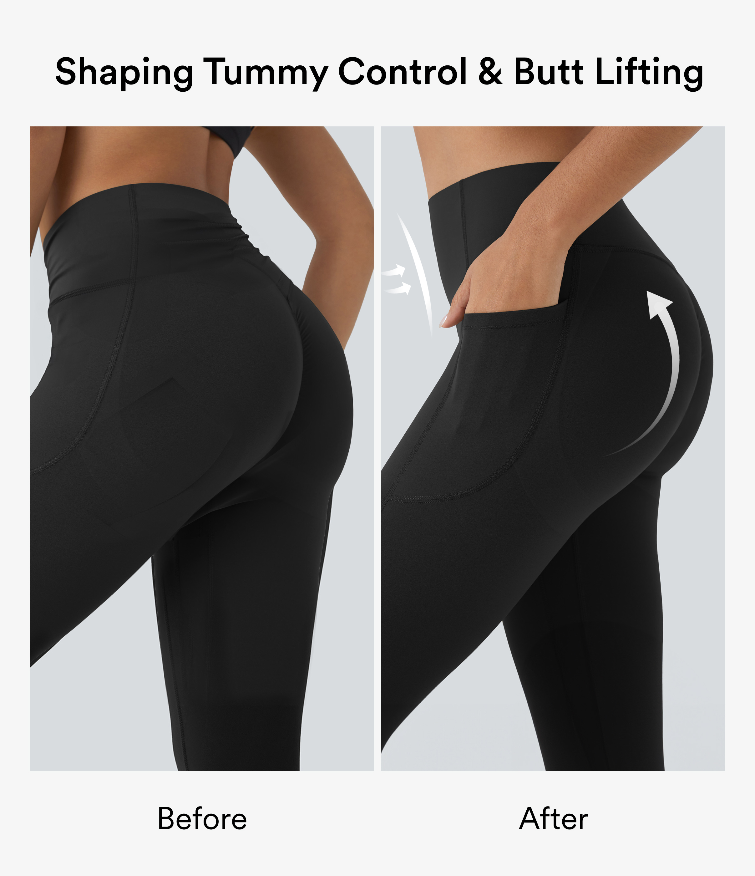 Carbon Leggings SoCinched UltraSculpt capri moldeador tiro alto bolsillo lateral control abdomen realce glúteo / 2