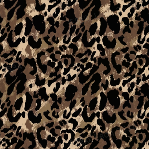 Tan Leopard Denim