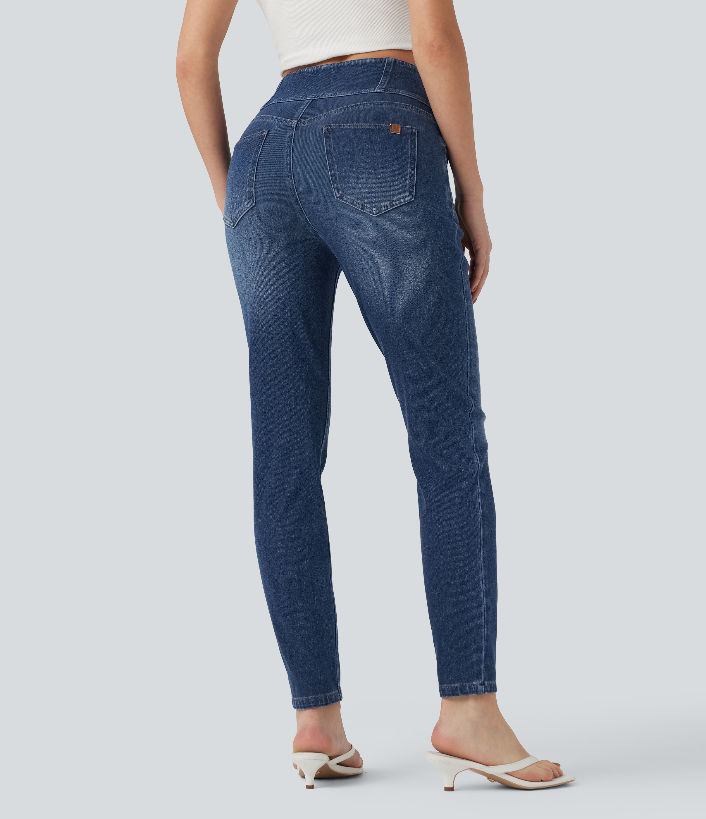 Estate Blue Denim Jean skinny Halara Flex™ taille haute avec poches / 2