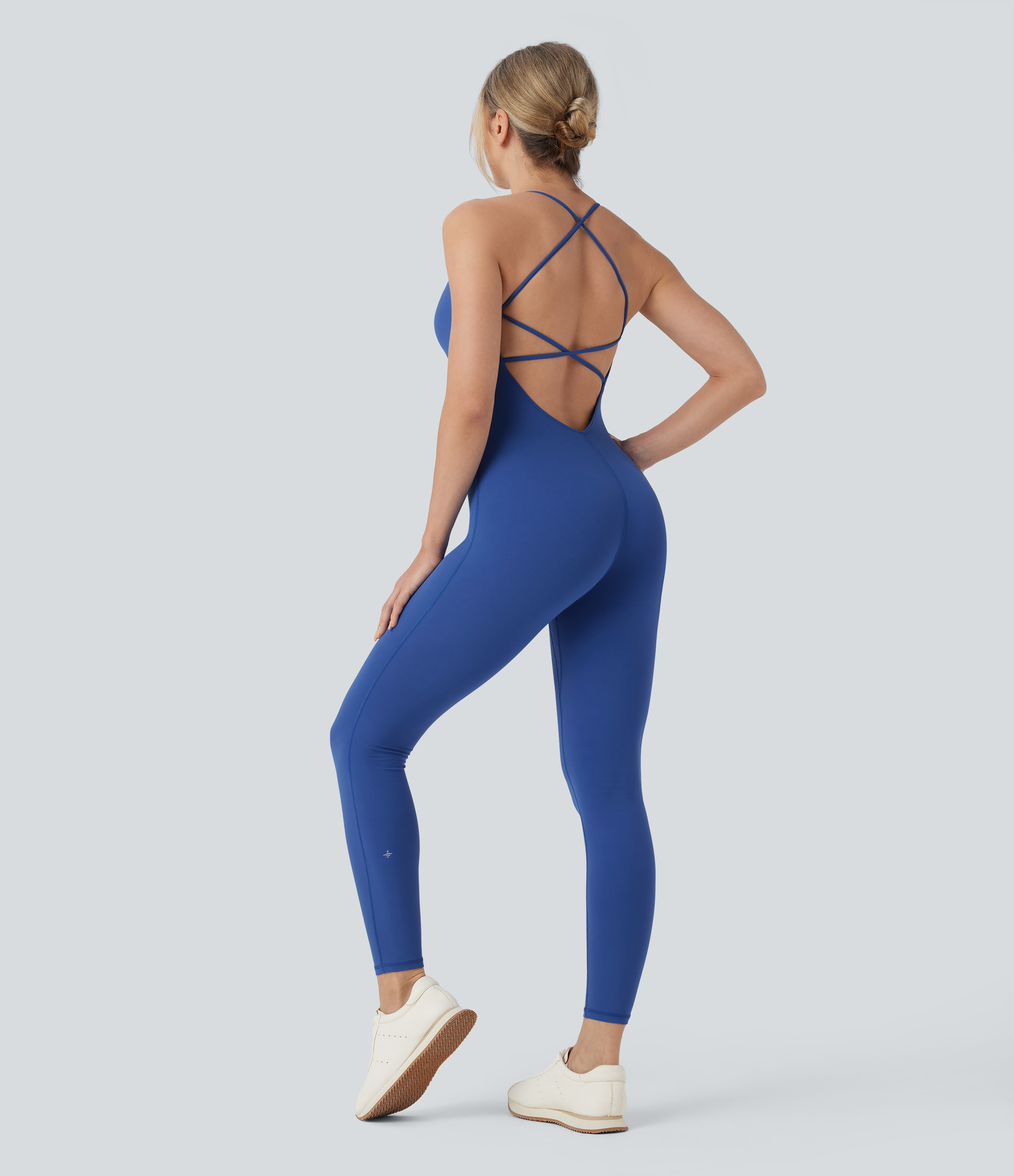 SoftlyZero™ Crisscross Backless Sleeveless Skinny Yoga Jumpsuit