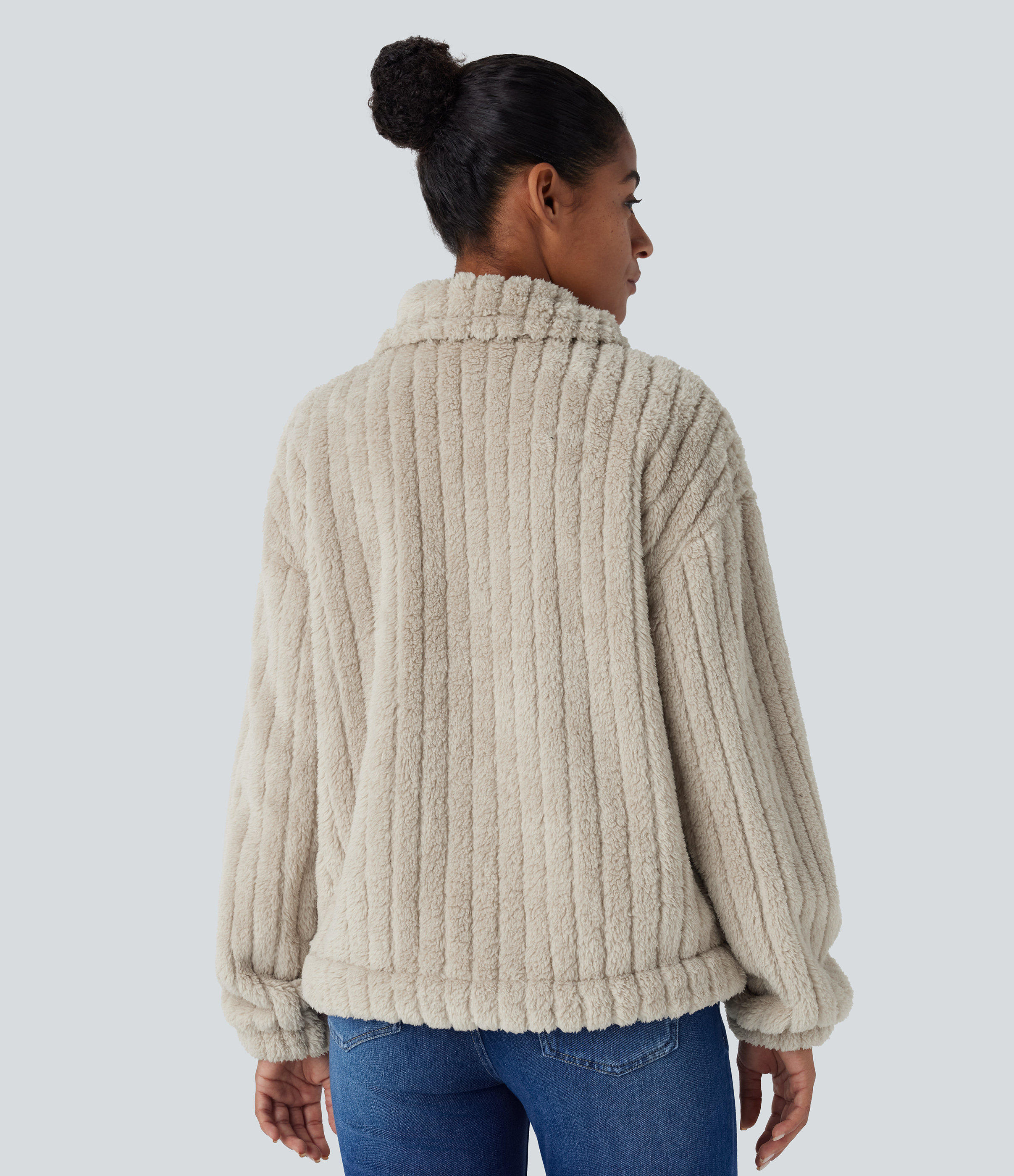 Silver Lining Chaqueta sherpa cuello botón manga larga / 2