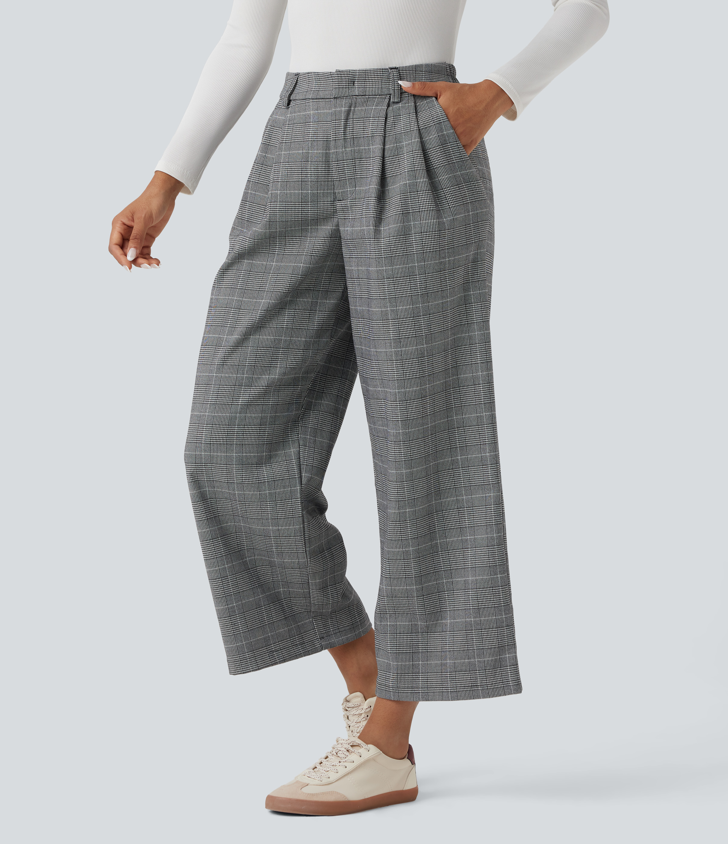 パンツ MEDI HOUNDSTOOTH STRAIGHT PANTS 23764404_52bc96af-586e-47e9-
