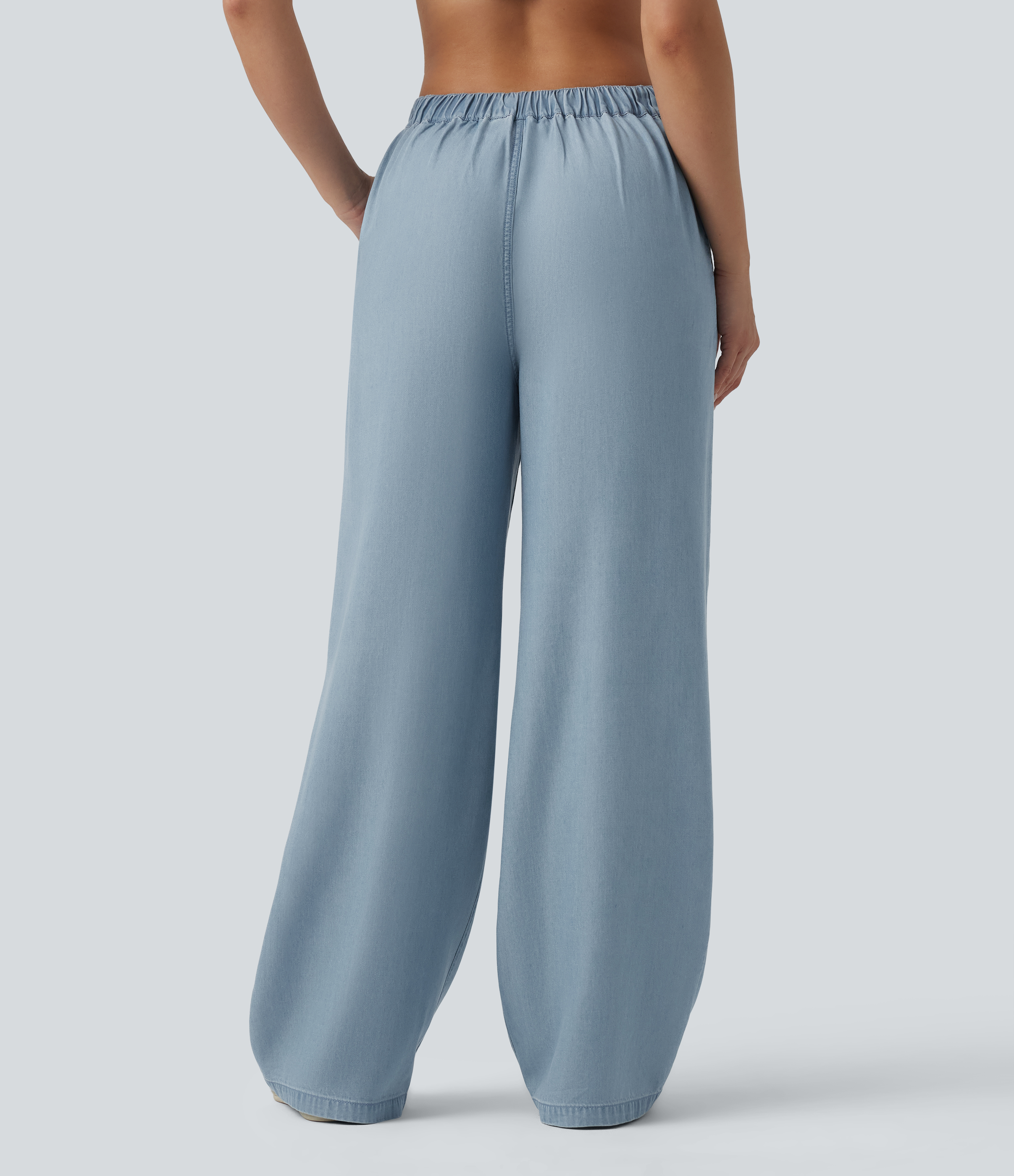  Blue Jasper Denim Lässige Jeans aus Lyocell mit mittelhohem Bund, Seitentaschen und weitem Bein / 2