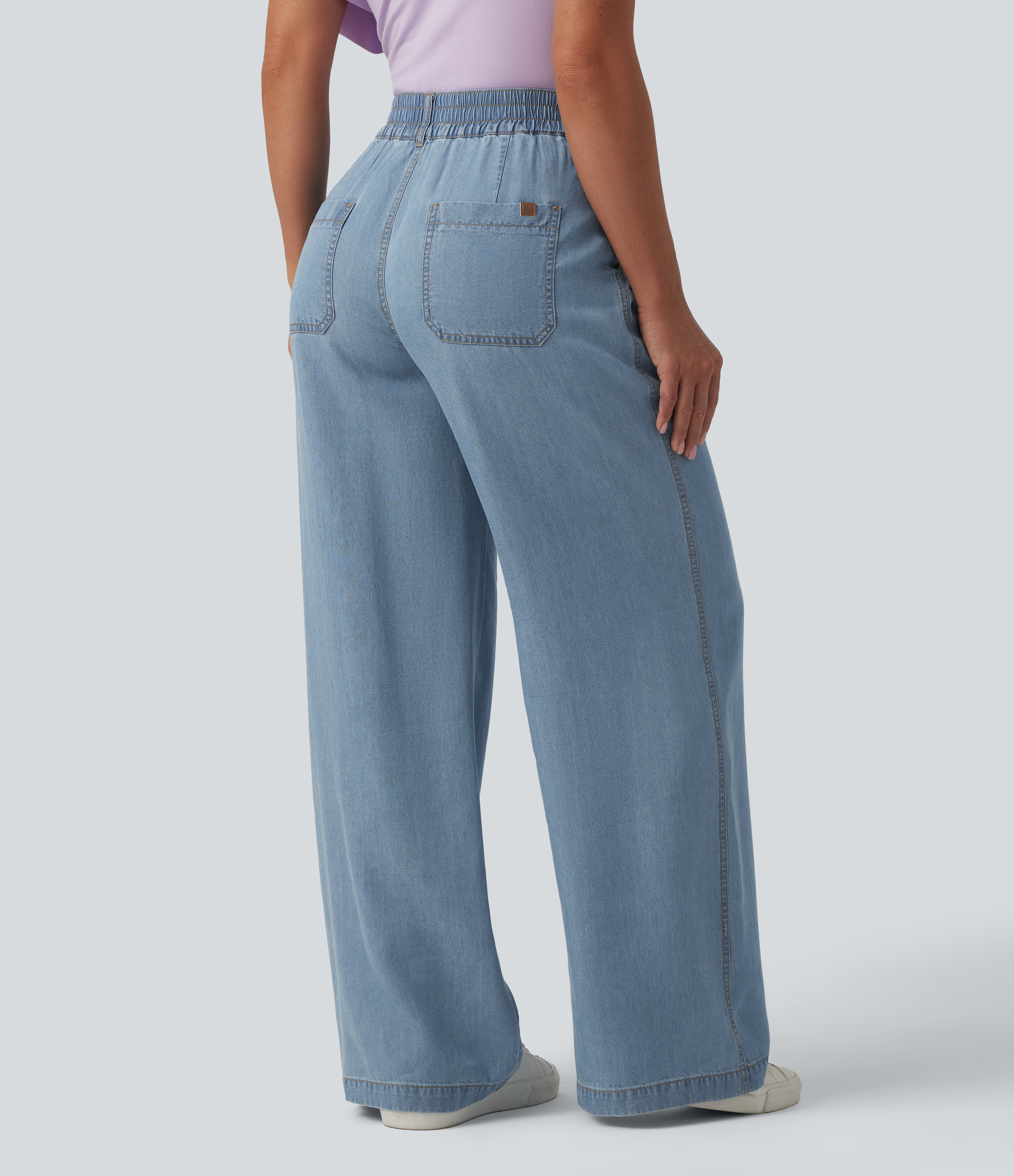 Blue Jasper Denim Afslappede jeans med mellemhøj talje, vide ben og lommer / 2