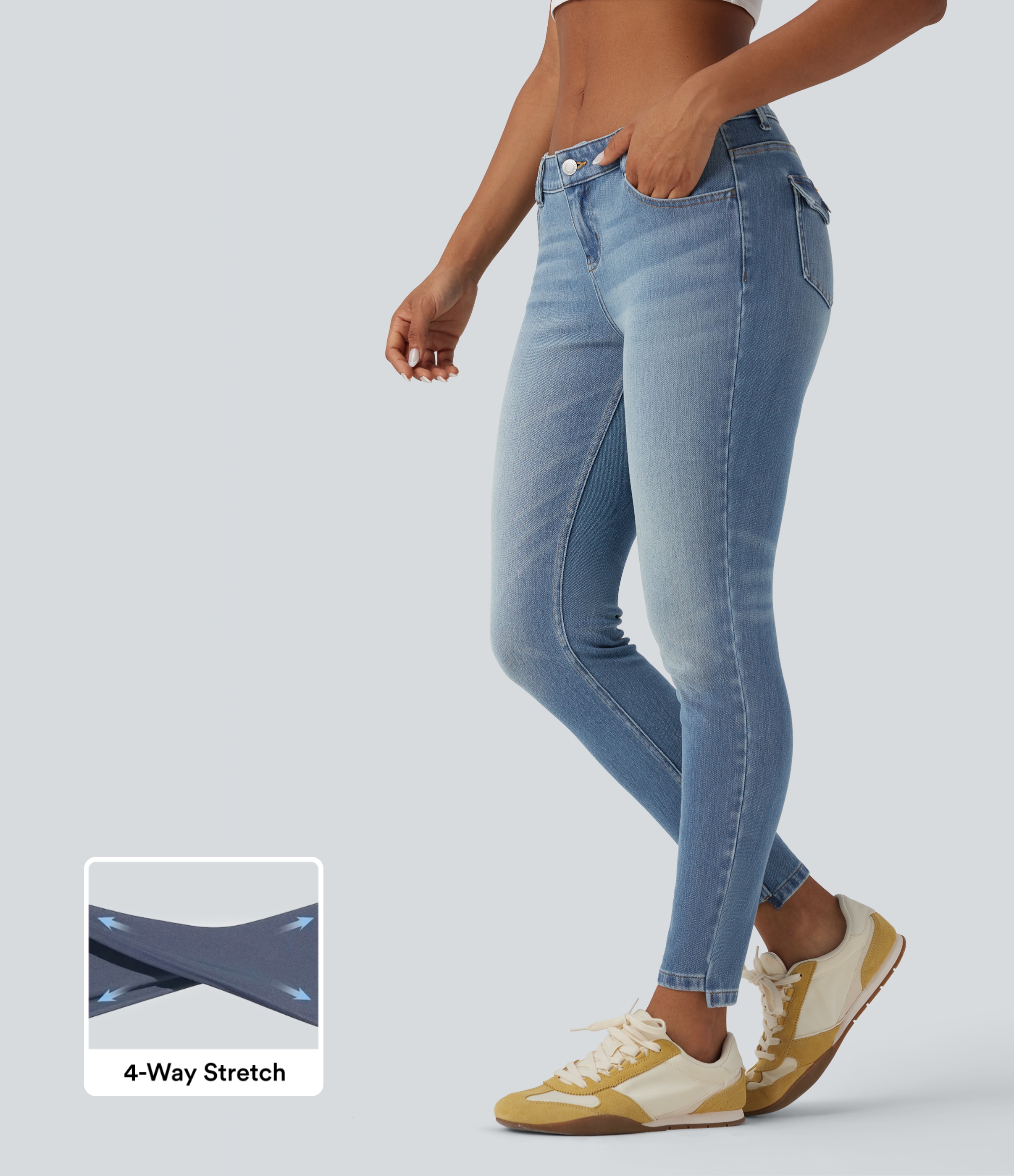 Halara Flex™ Low Rise Casual Skinny Jeans with Pockets