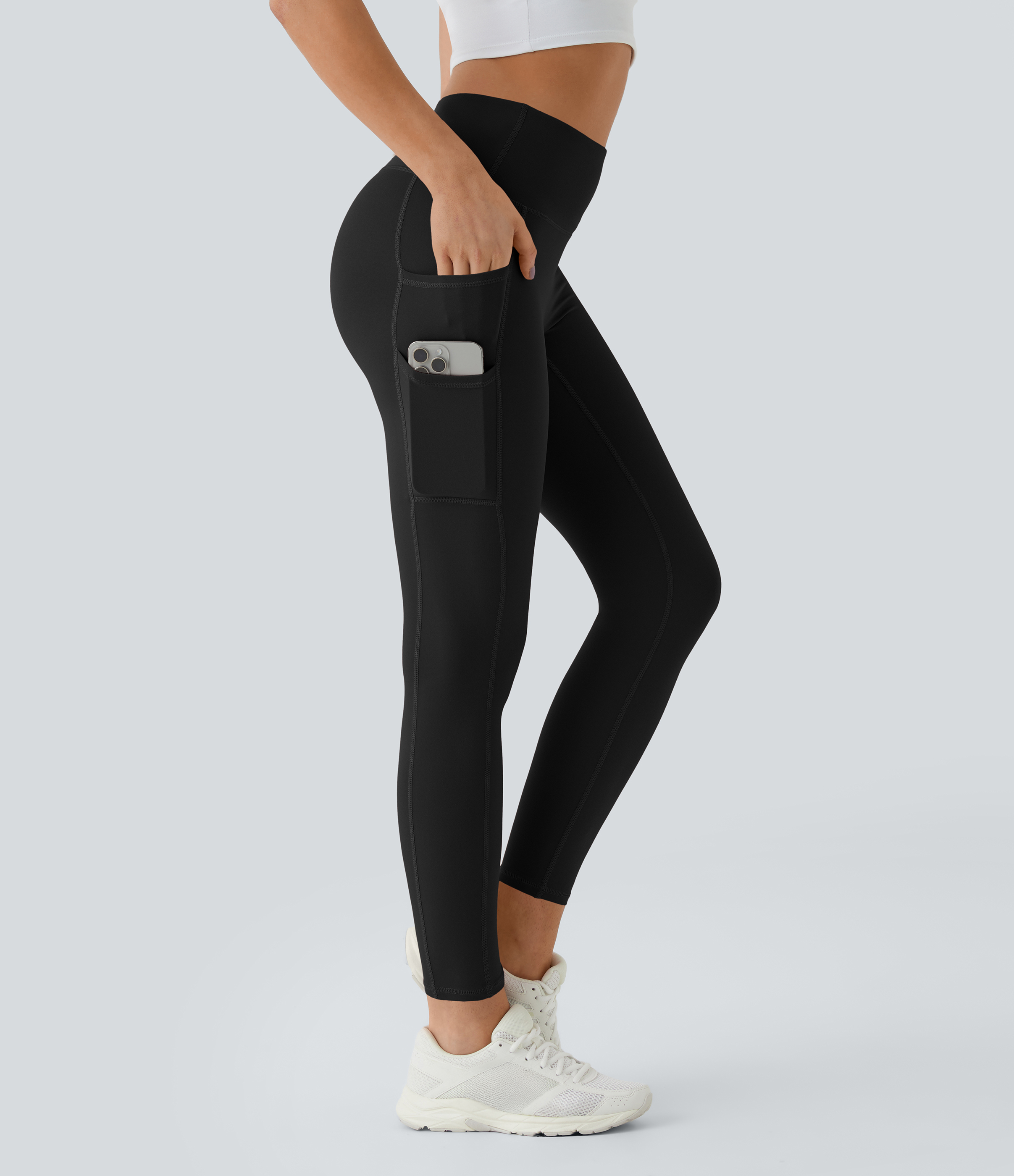 Softlyzero™ Legging Uni Taille Haute Doubles Poches - UPF50+