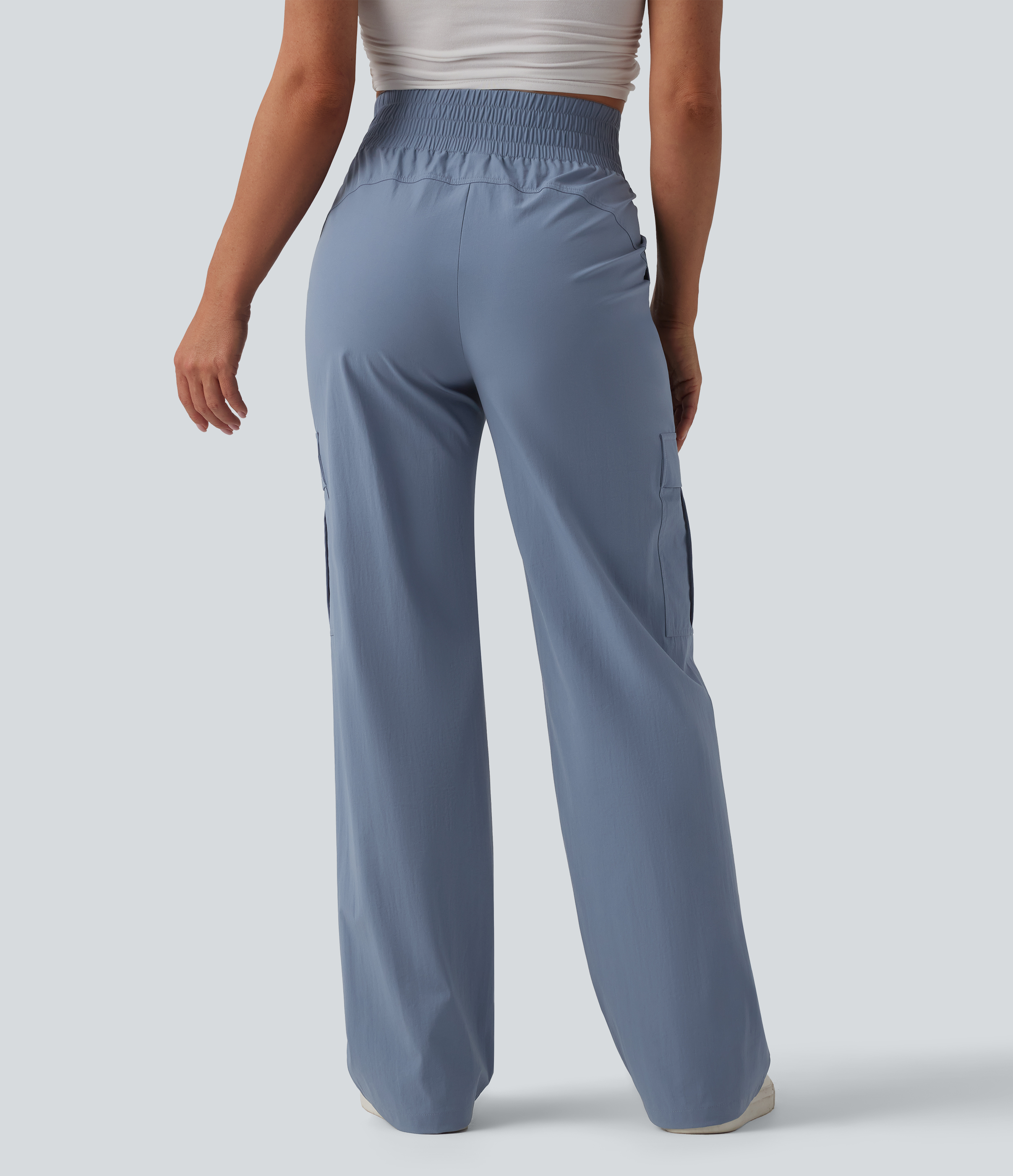 Troposphere High Waisted Straight Leg Casual Pants with Pockets / 2