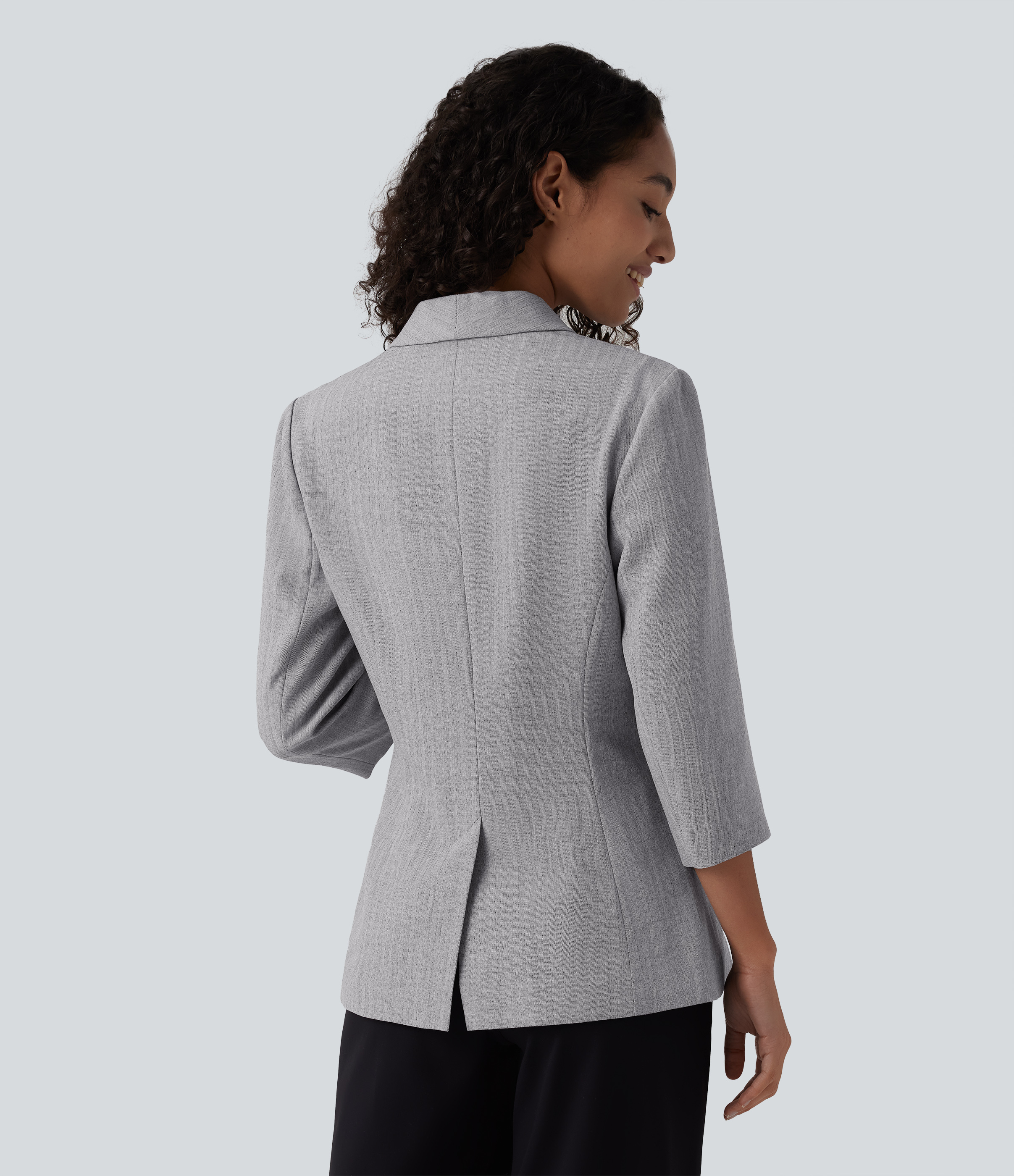 Cityscape Arbeitsblazer mit Schalkragen, Seitentaschen und 3/4-Ärmeln / 2