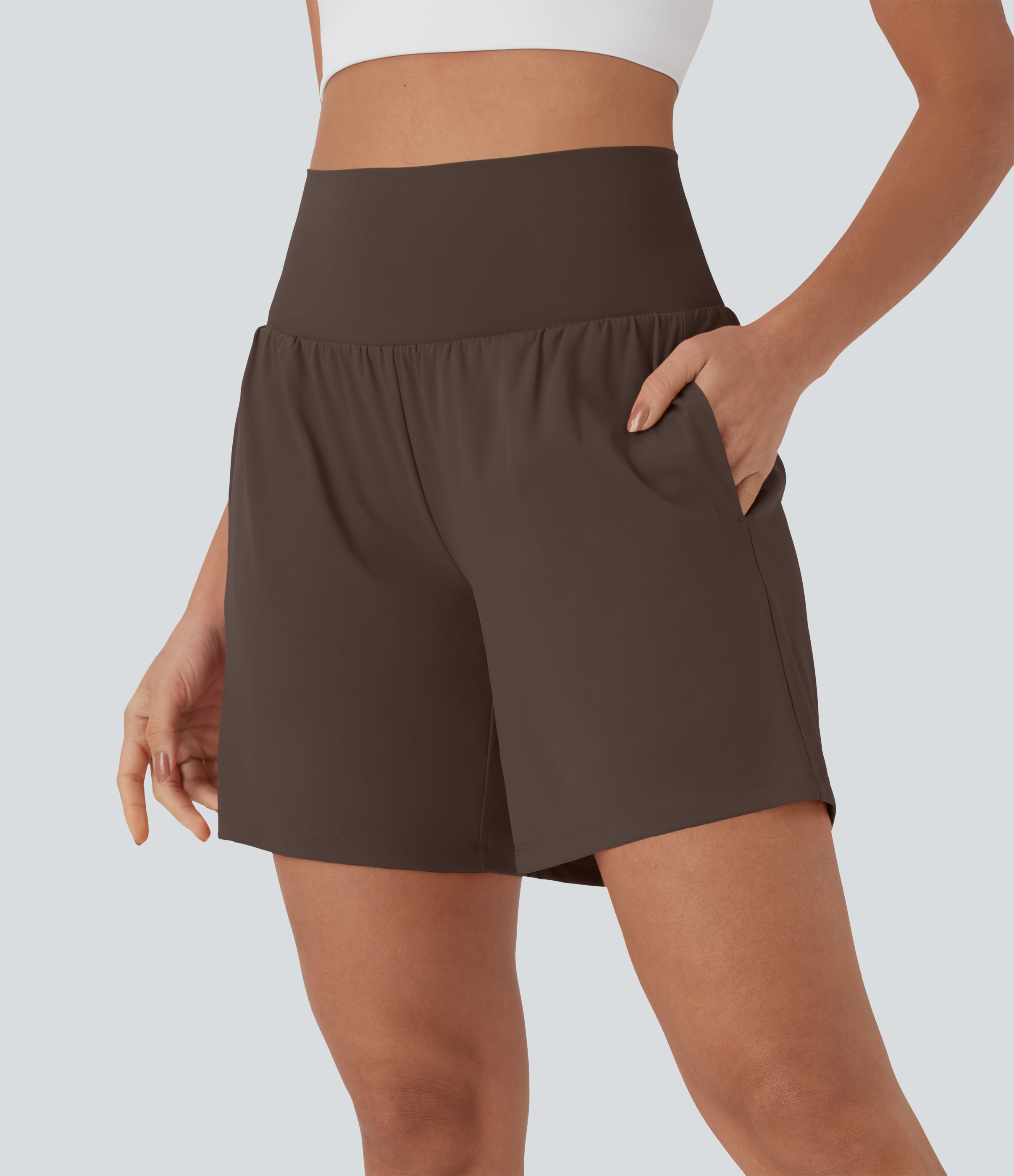 Softlyzero™ Airy Super High Waisted 2-in-1  Yoga Shorts 7" with Pockets