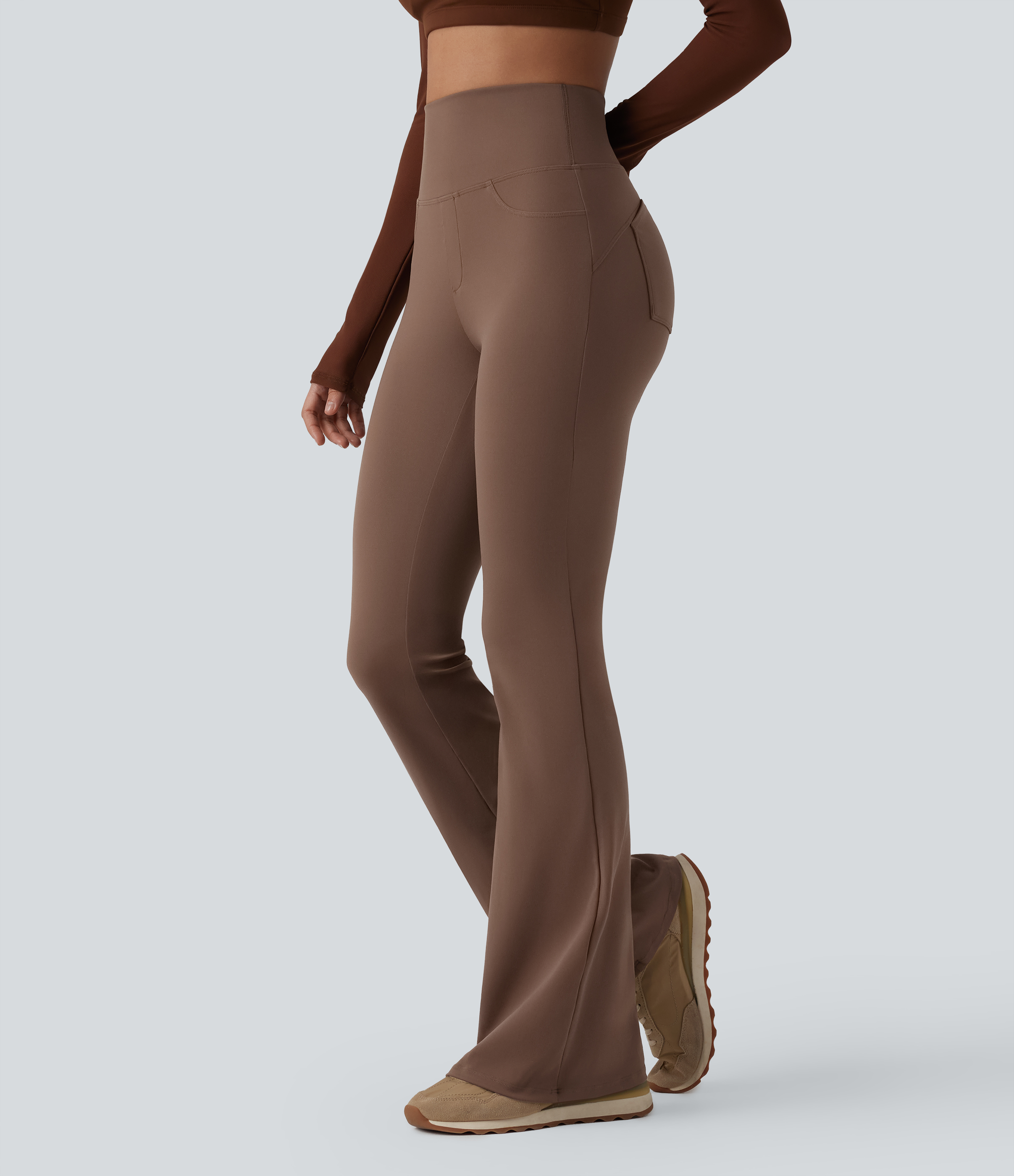 DayStretch High Waisted Tummy Control Bootcut Yoga Leggings with Pockets