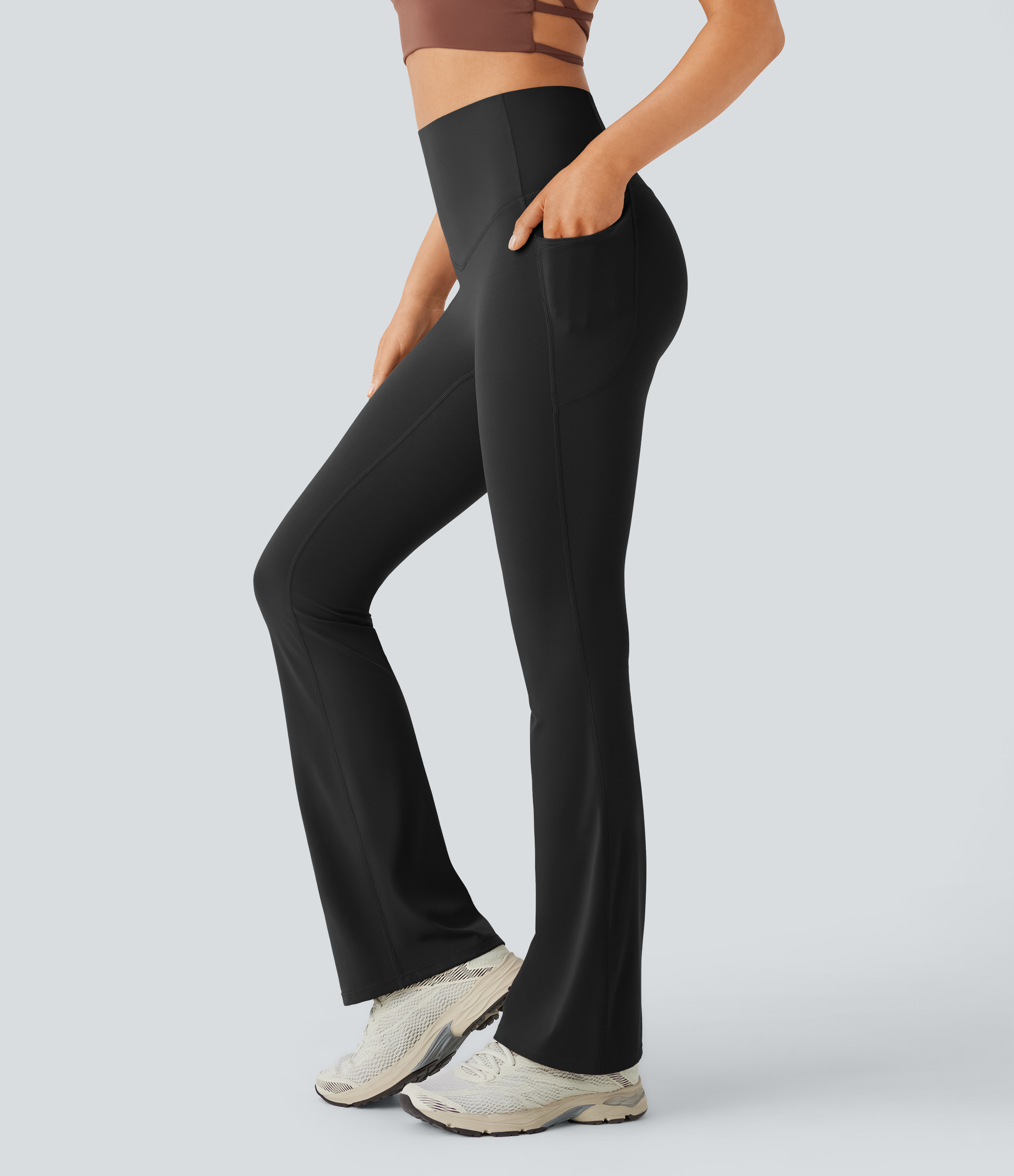 Halara UltraSculpt™ High Waisted Tummy Control Pocket Shaping Yoga Bootcut Leggings