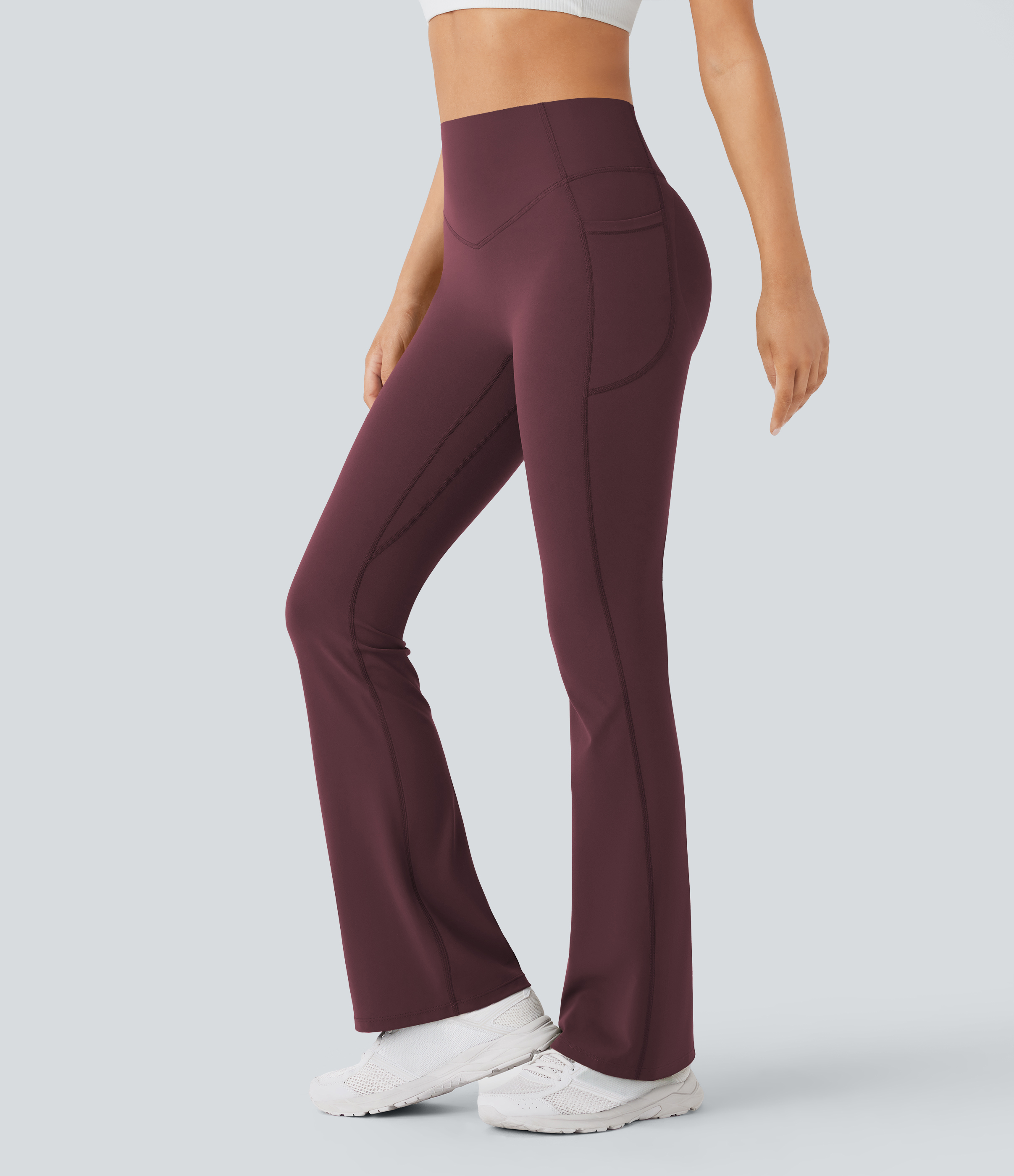 Halara UltraSculpt™ High Waisted Scrunch Butt Lifting Tummy Control Pocket Shaping Yoga Bootcut Leggings