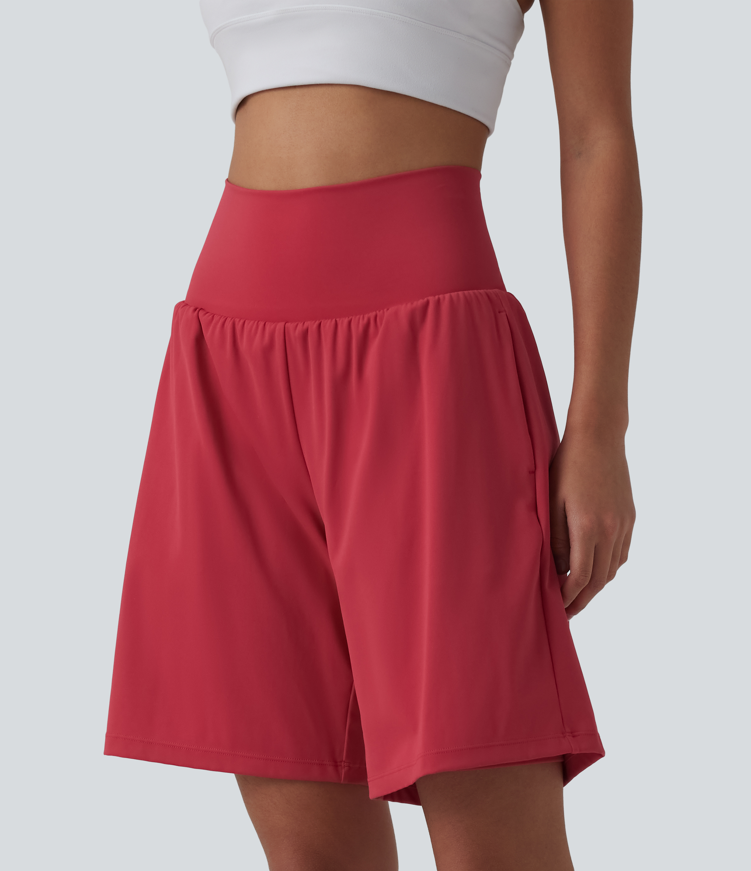 SoftlyZero™ Airy Super High Waisted 2-in-1 InstantCool Yoga Shorts 9" with Pockets