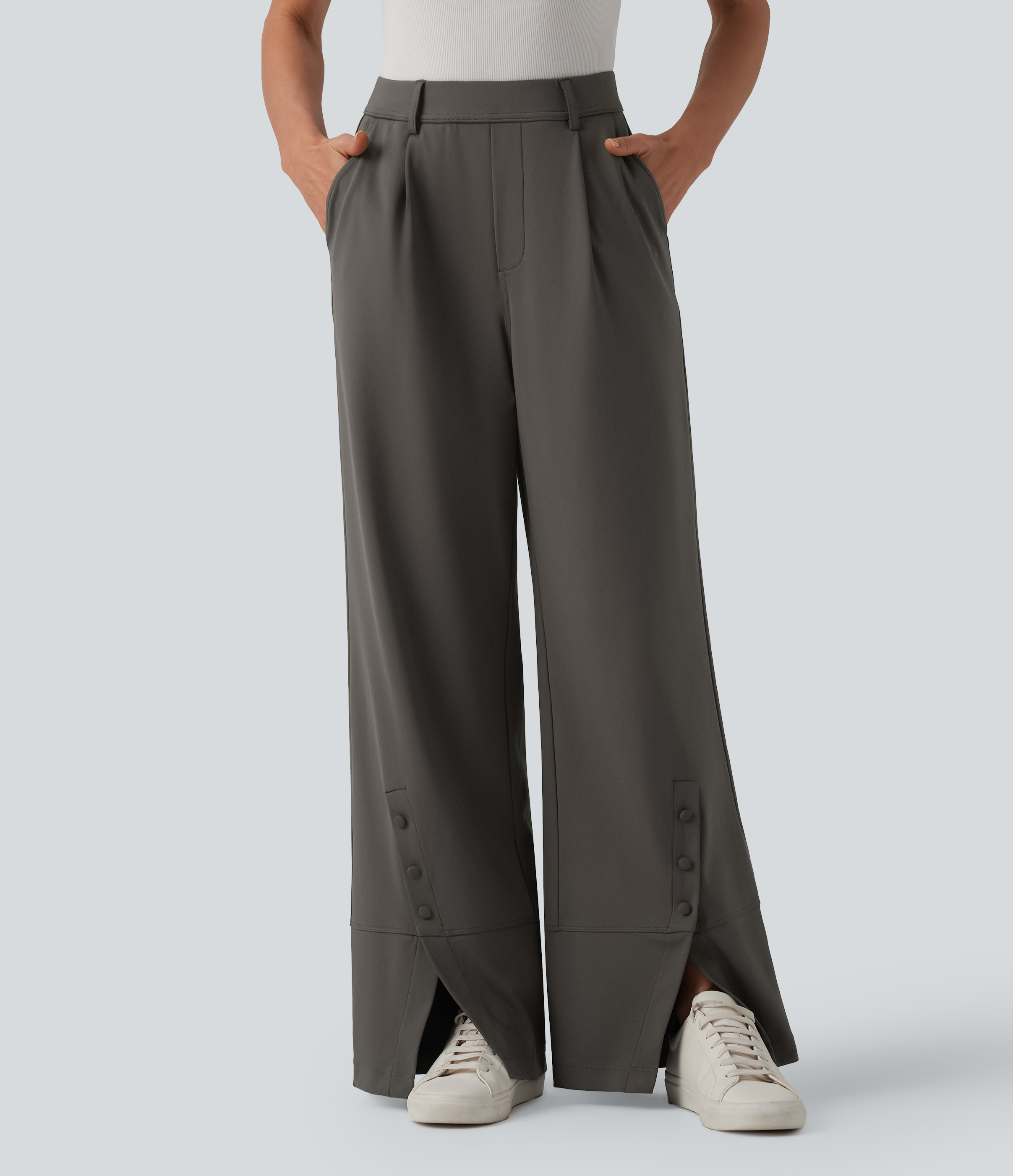 Halara Flex™ DayStretch High Waisted Straight Leg Work Pants with Pockets