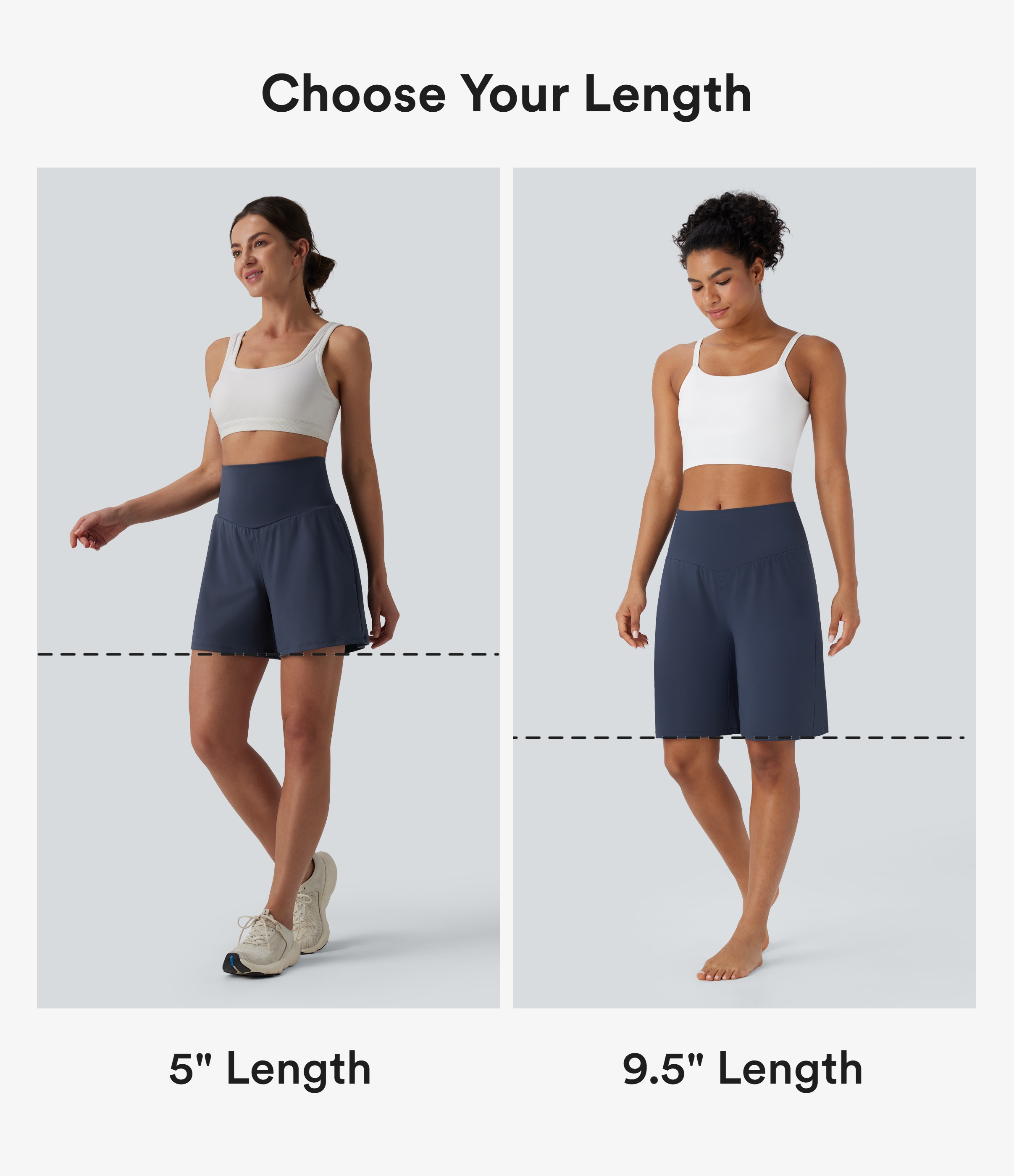 Mood Indigo SoftlyZero™ Airy High Waisted Pockets InstantCool Yoga Bermuda Running Shorts / 2