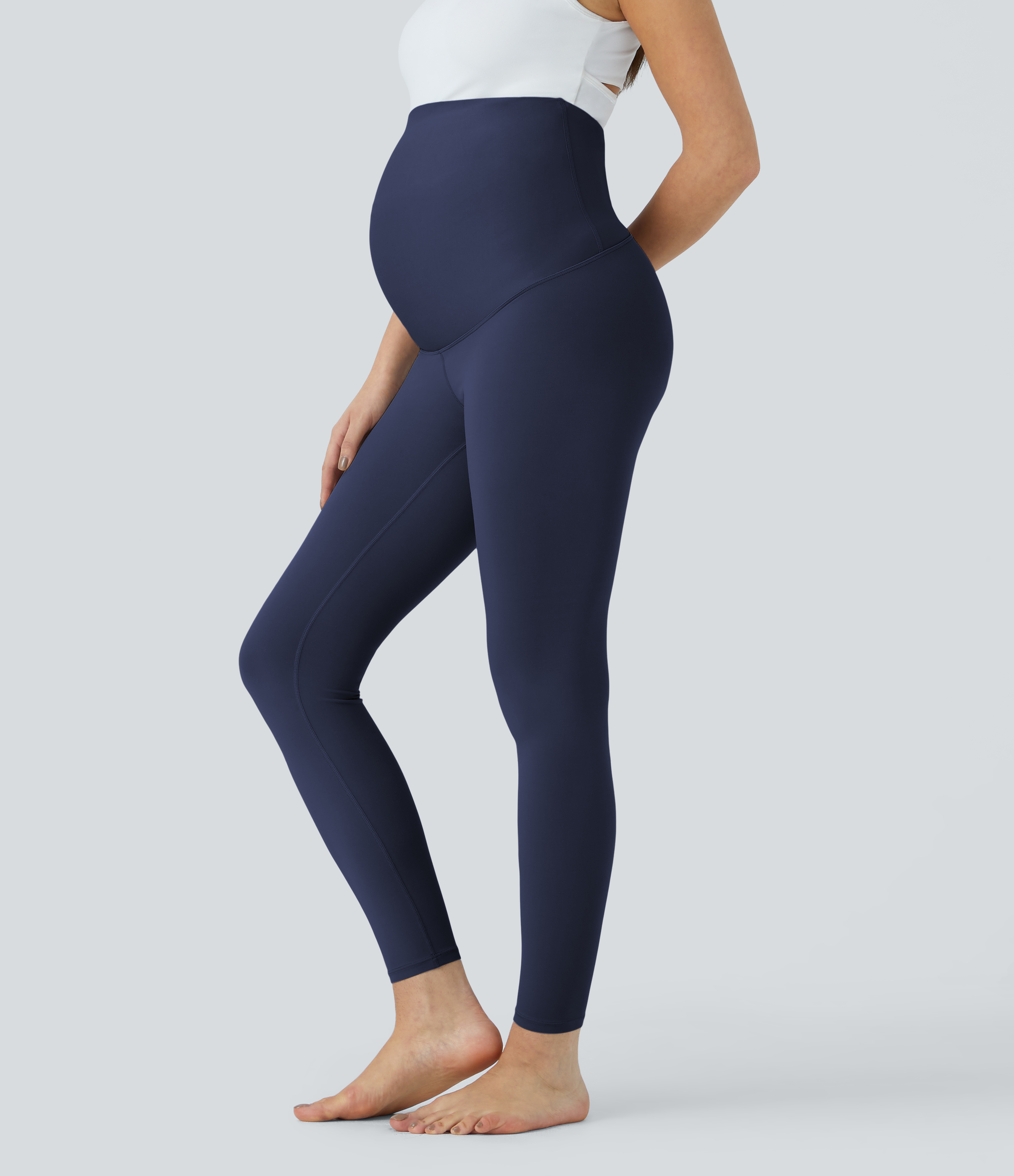 Softlyzero™ Schwangerschafts-Yoga-Leggings mit superhohem Bund und 7/8-Länge 
