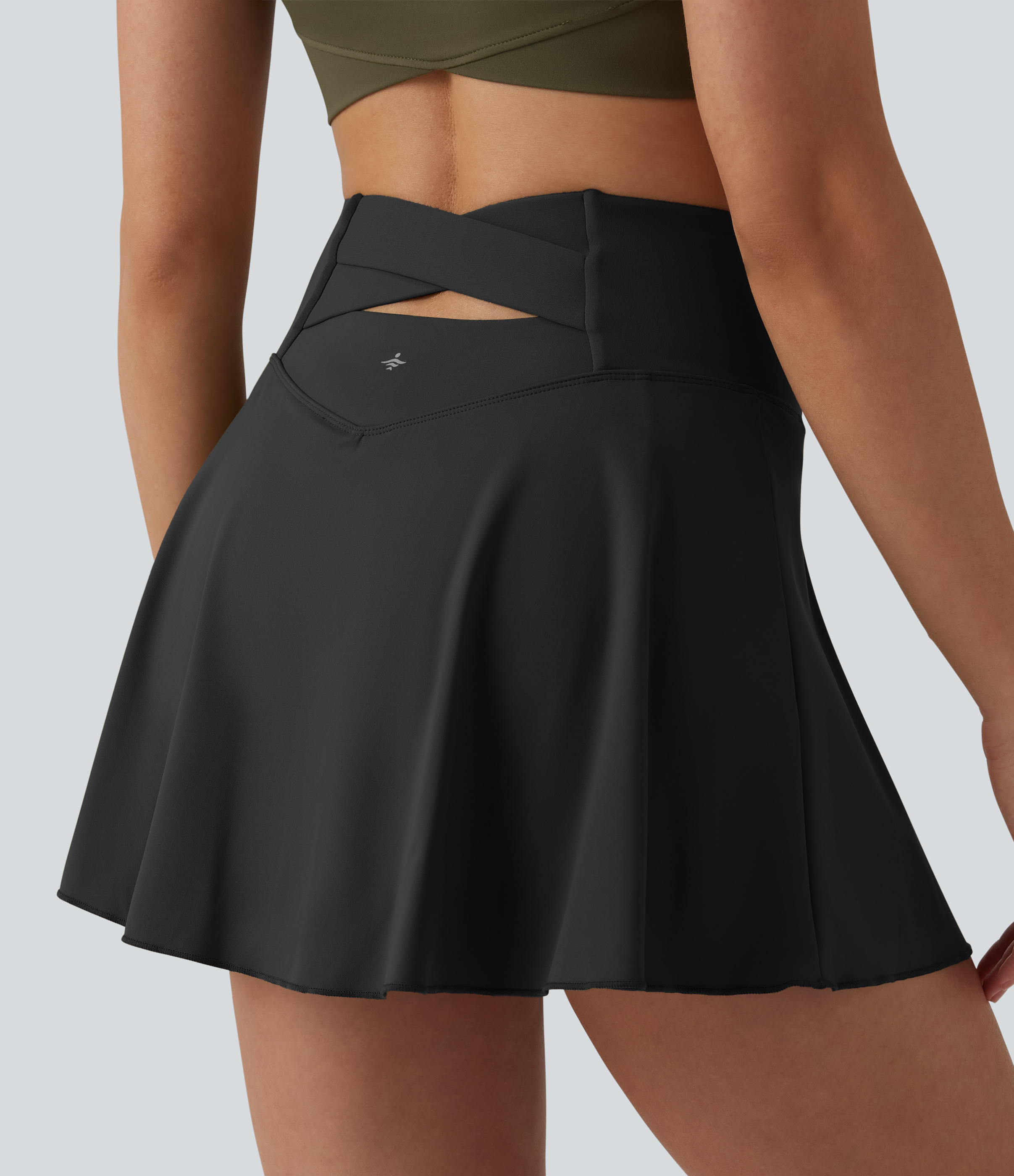 Softlyzero™ Airy High Waisted Tummy Control 2-in-1 Cool Touch Mini Tennis Skirt with Pockets-UPF50+