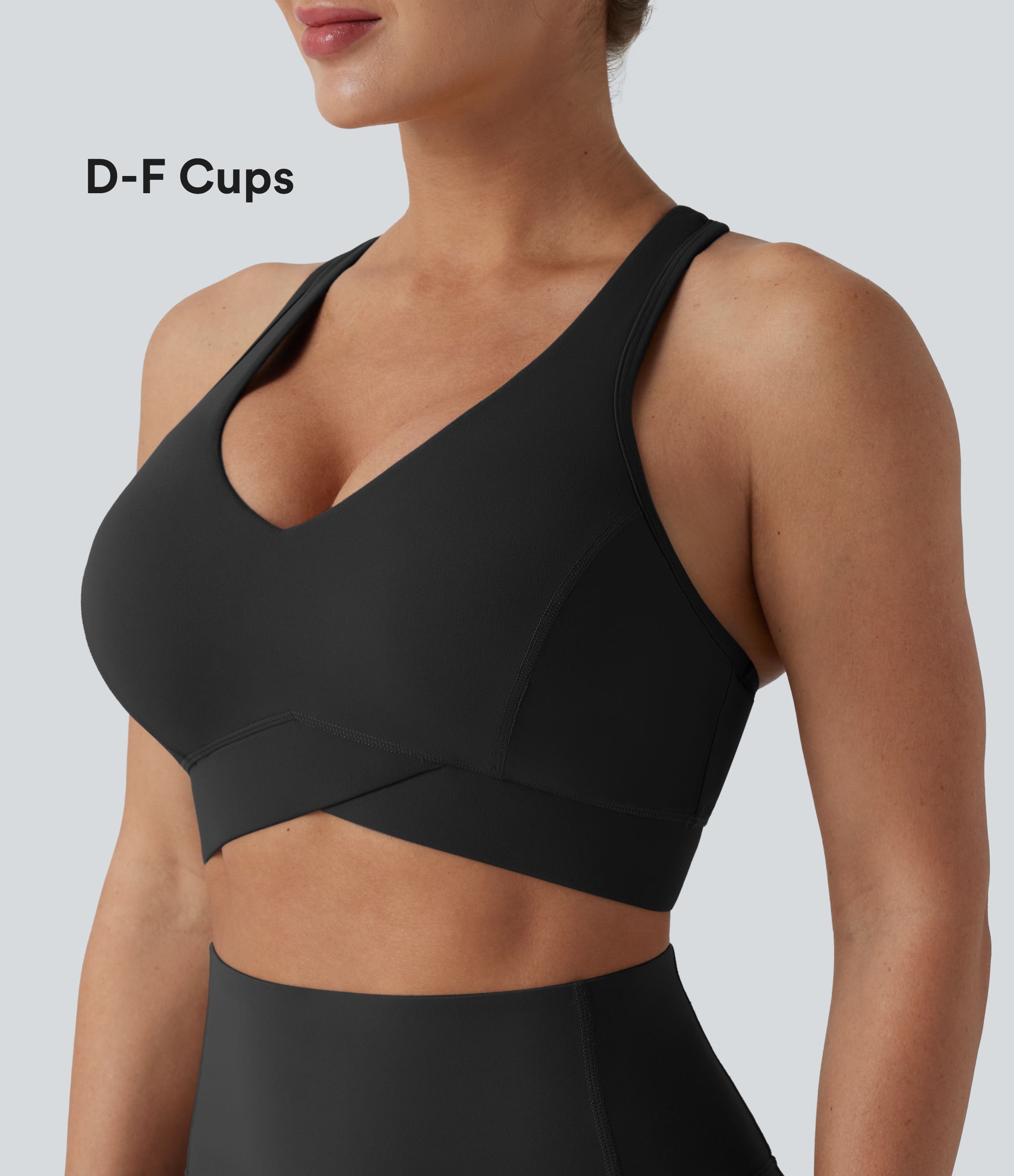 Brassière de sport running Halara UltraSculpt™ maintien léger col V dos nageur bonnets D-F