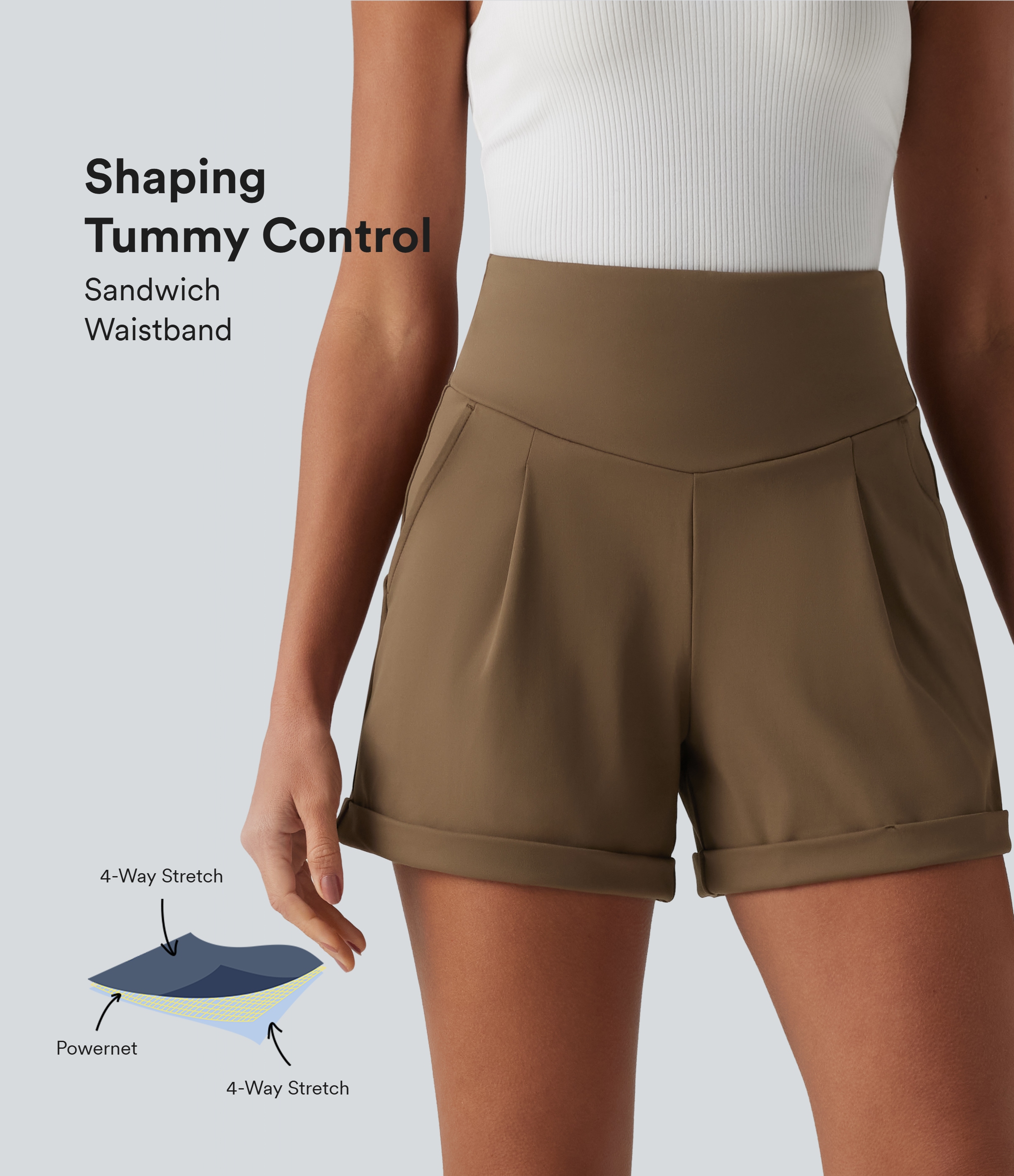 Short tailleur DayStretch gainant taille haute 10 cm avec poches