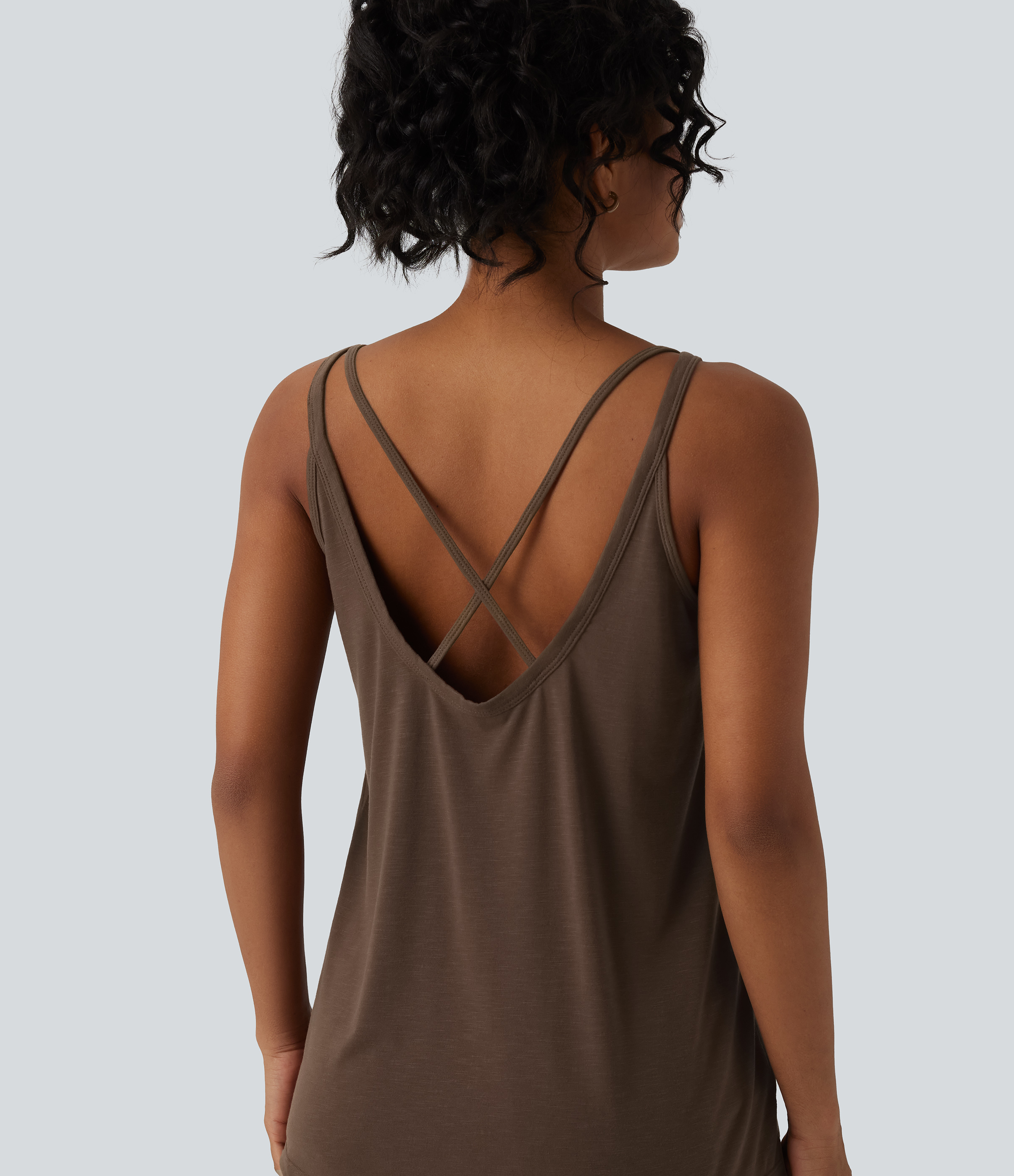 Débardeur casual col U coupe ample