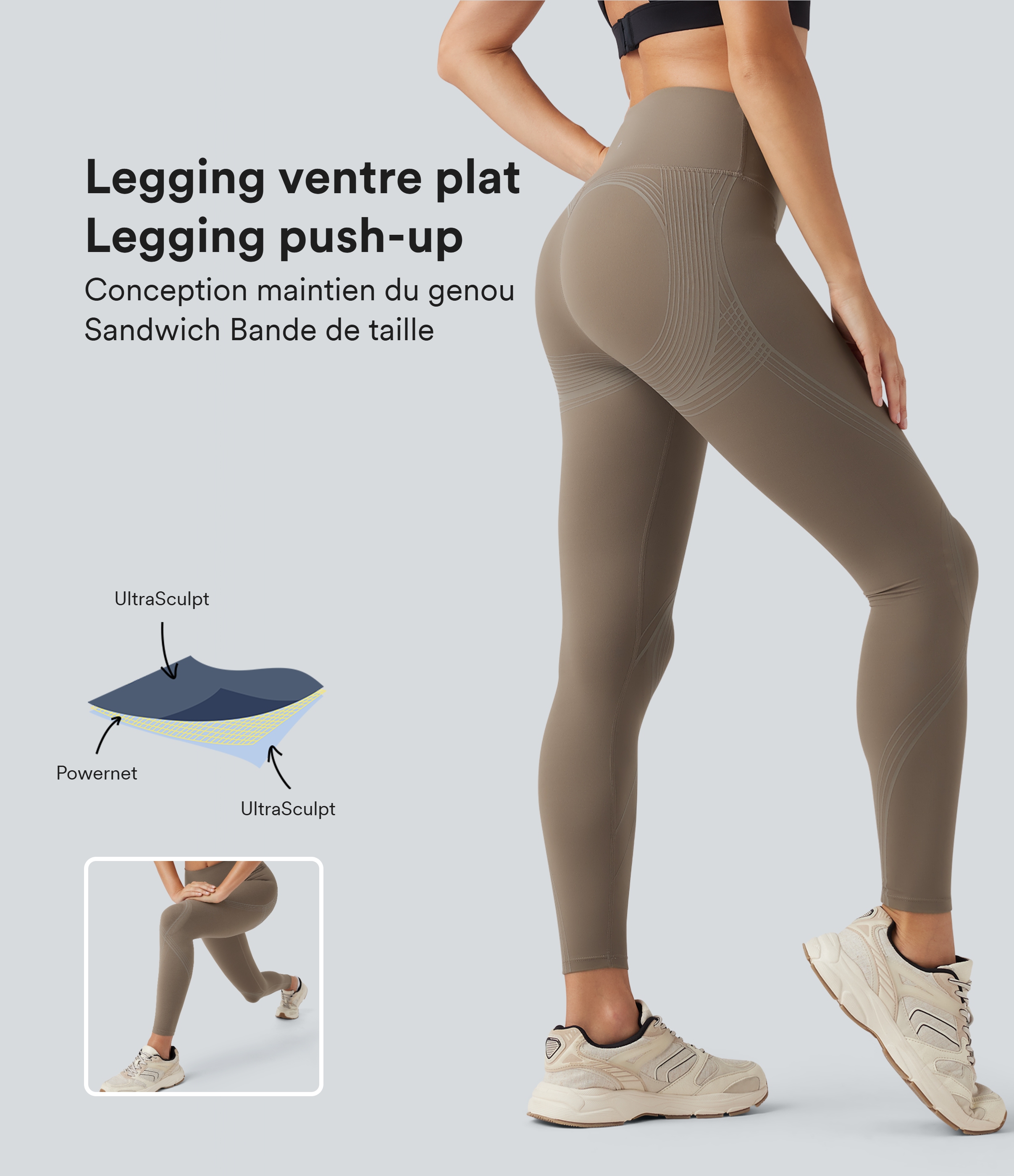 Leggings de sport Halara UltraSculpt™ taille haute gainants et galbants pour le ventre et les fesses
