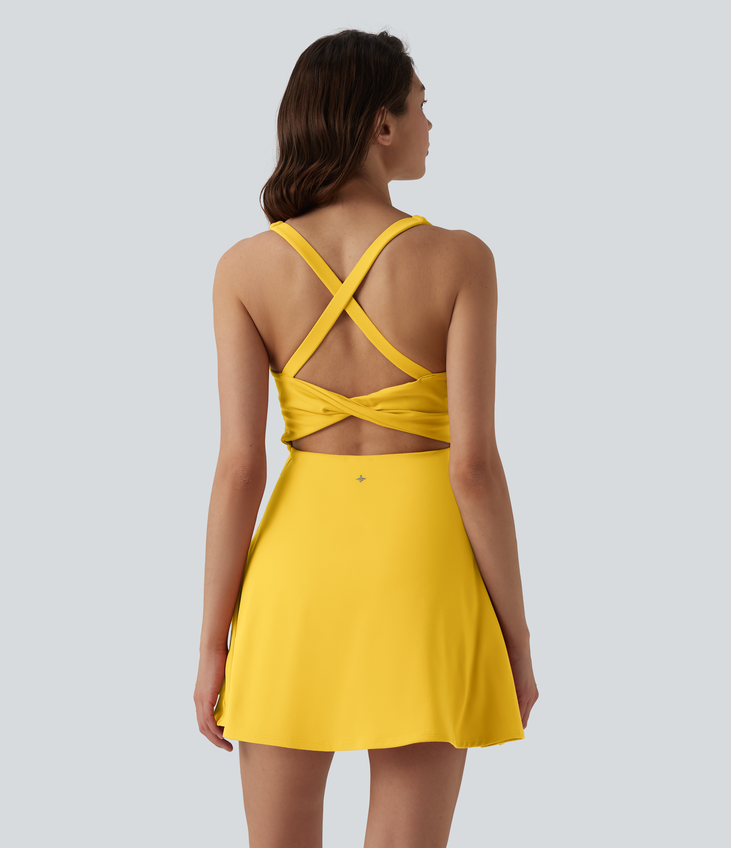 SoftlyZero™ Plush V Neck 2-in-1 Mini Dance Active Dress with Pockets-Easy Peezy Edition