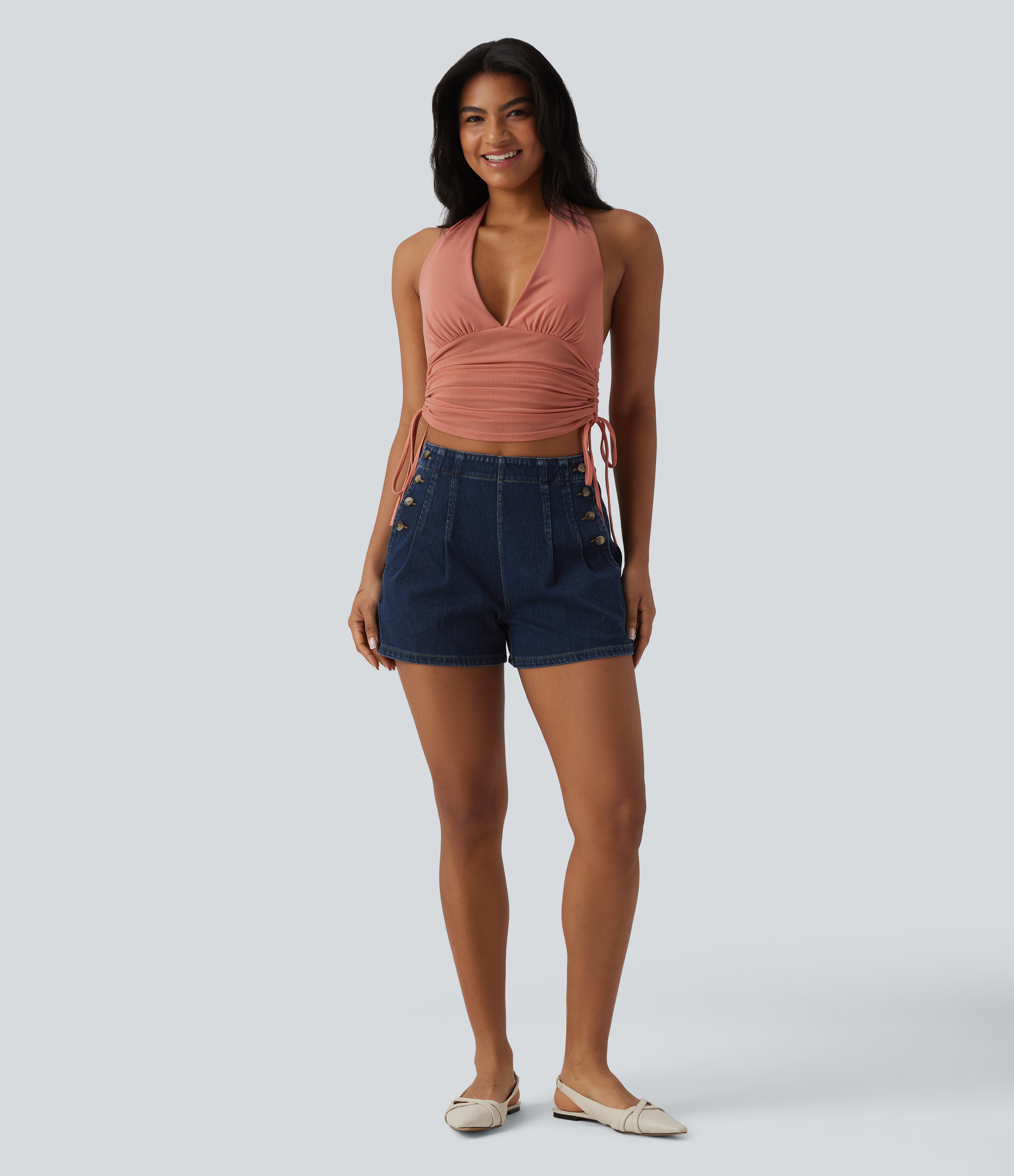 Women's Halara Flex™ High Waisted Denim Casual Shorts 3'' with