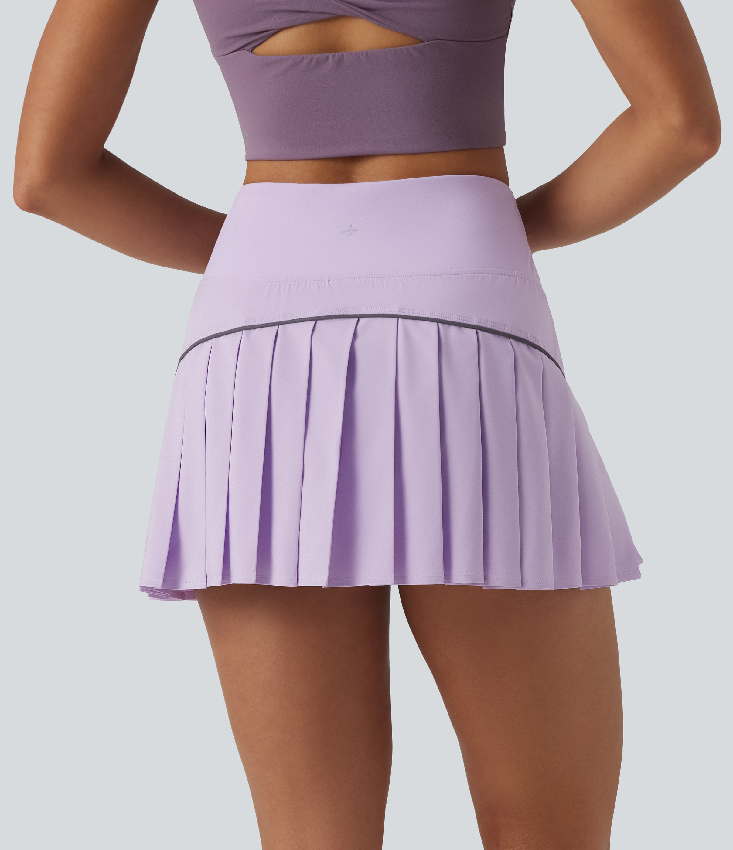 Leisurely Lavender Breezeful™ Reflective High Waisted Pleated 2-in-1 Quick Dry Mini Tennis Skirt with Pockets / 2