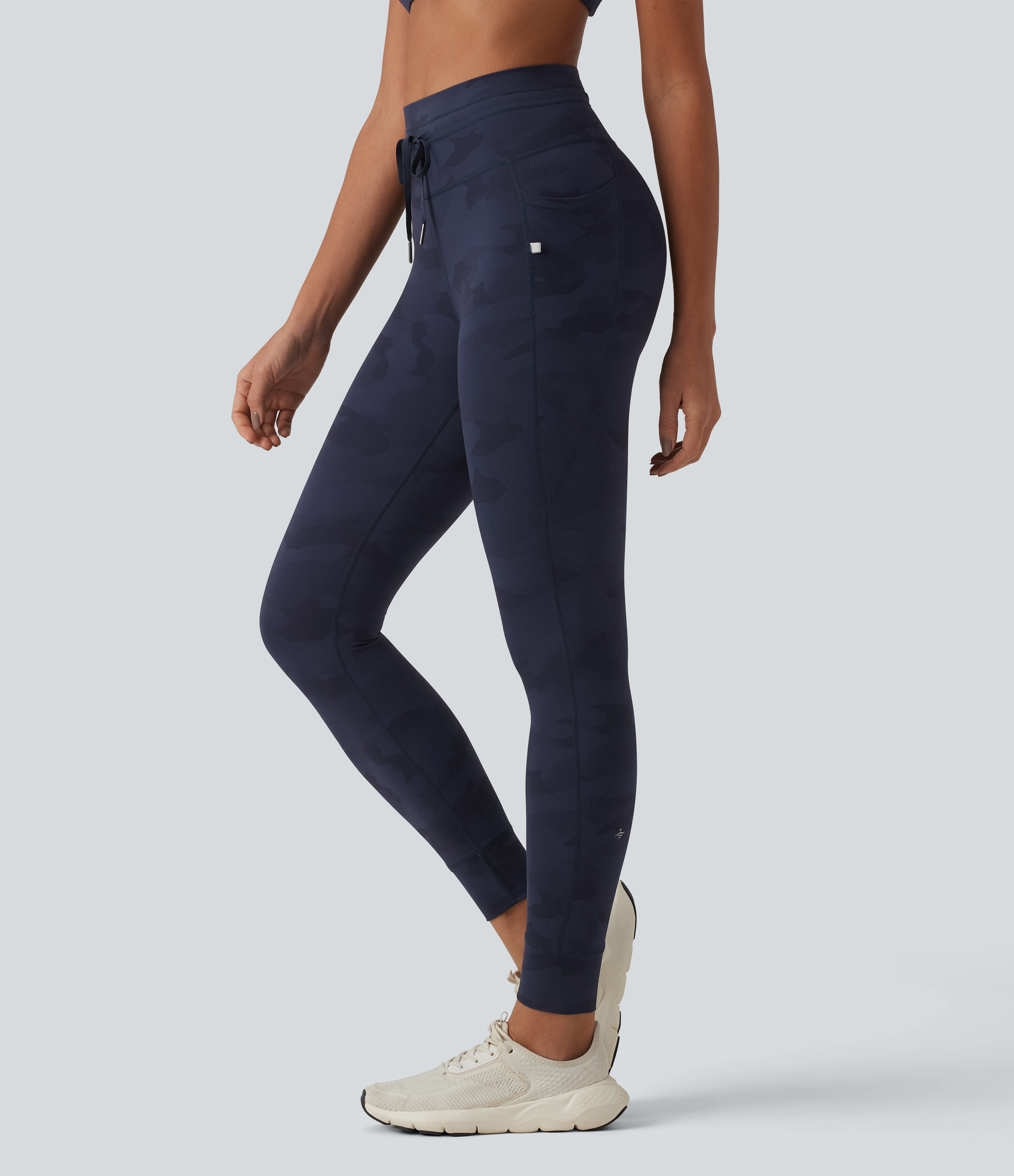 Halara UltraSculpt™ Camo Print High Waisted Drawstring Yoga Leggings with Pockets