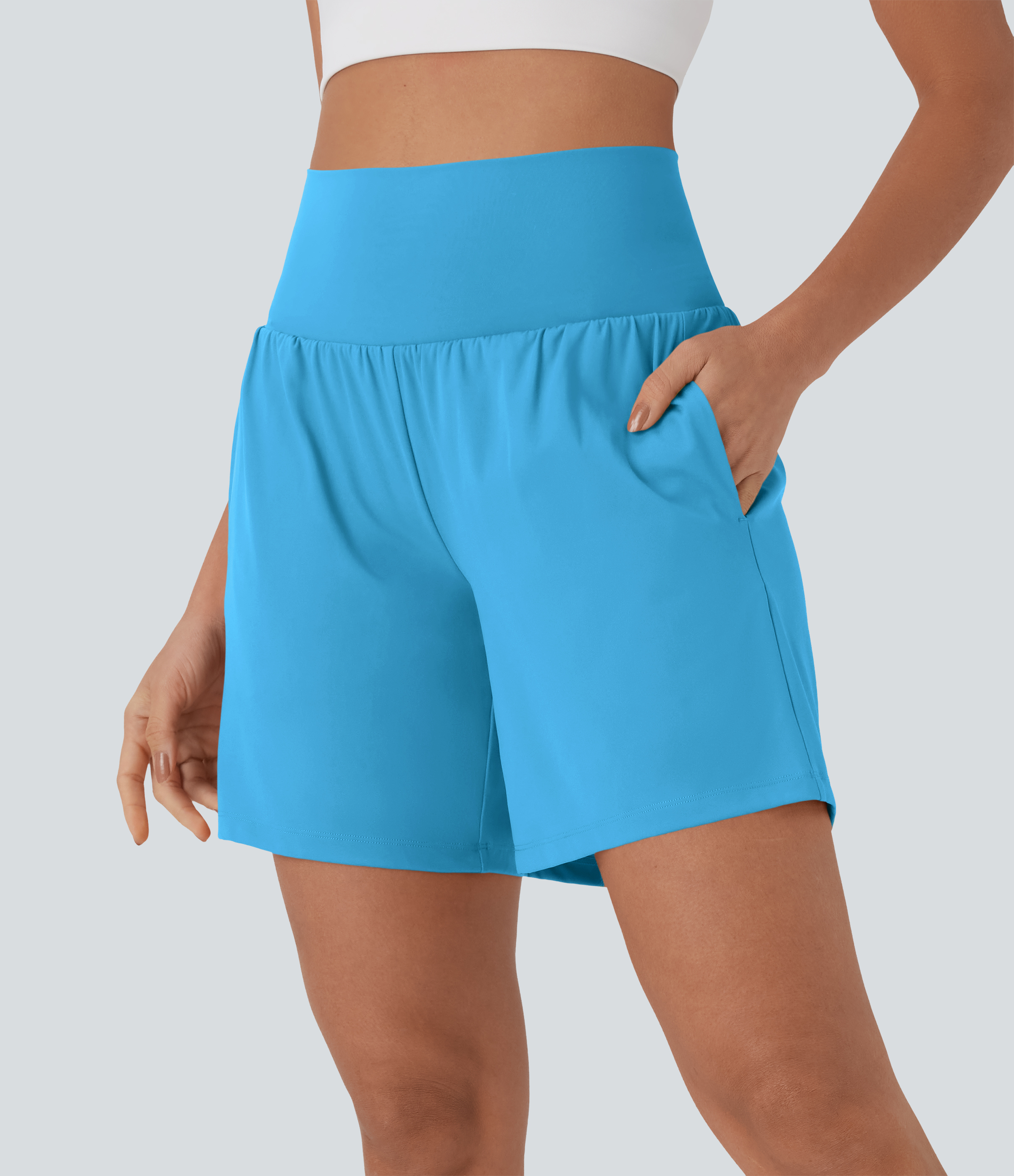 Softlyzero™ Airy Super High Waisted 2-in-1  Yoga Shorts 7" with Pockets